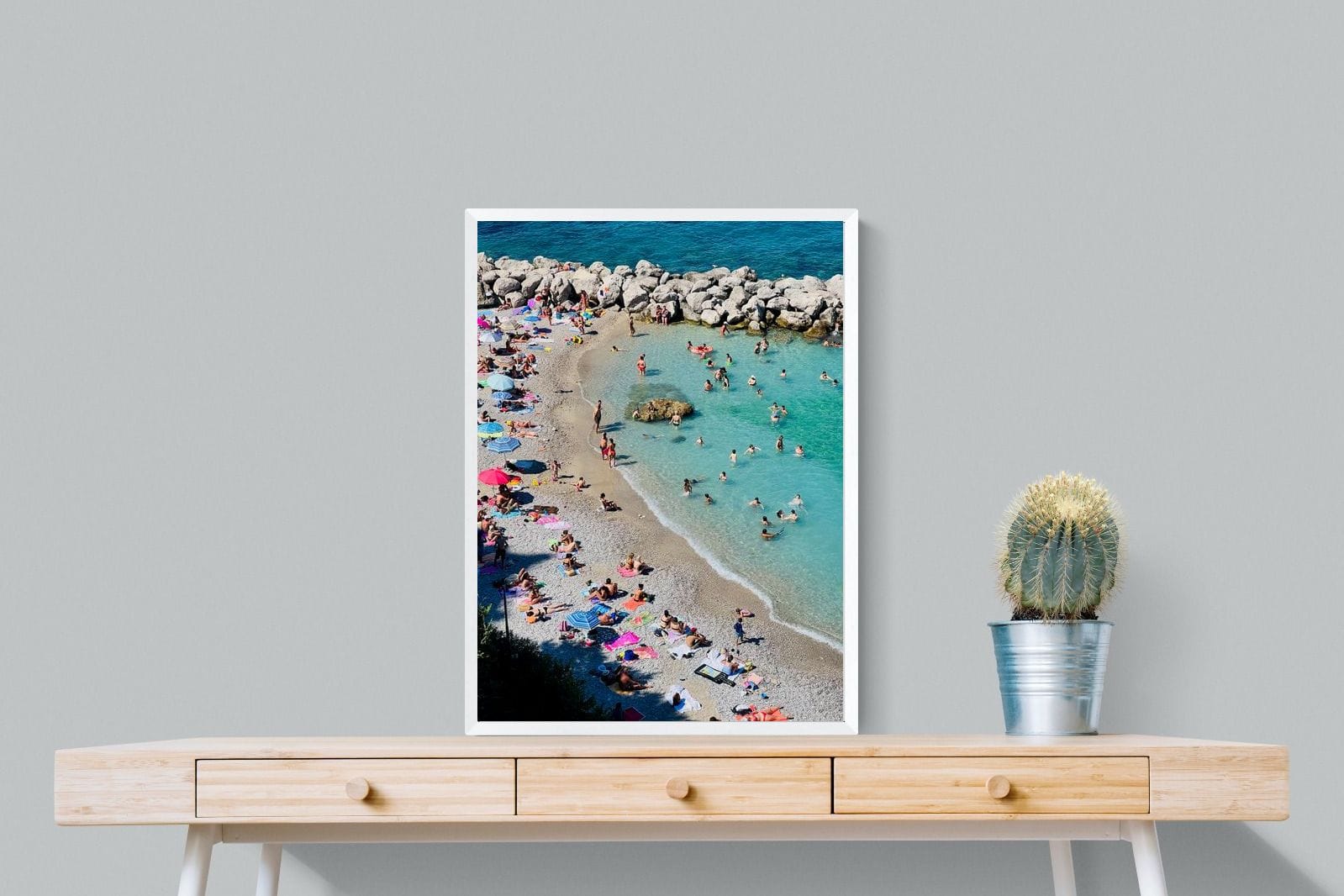 Capri Beach-Wall_Art-60 x 80cm-Mounted Canvas-White-Pixalot