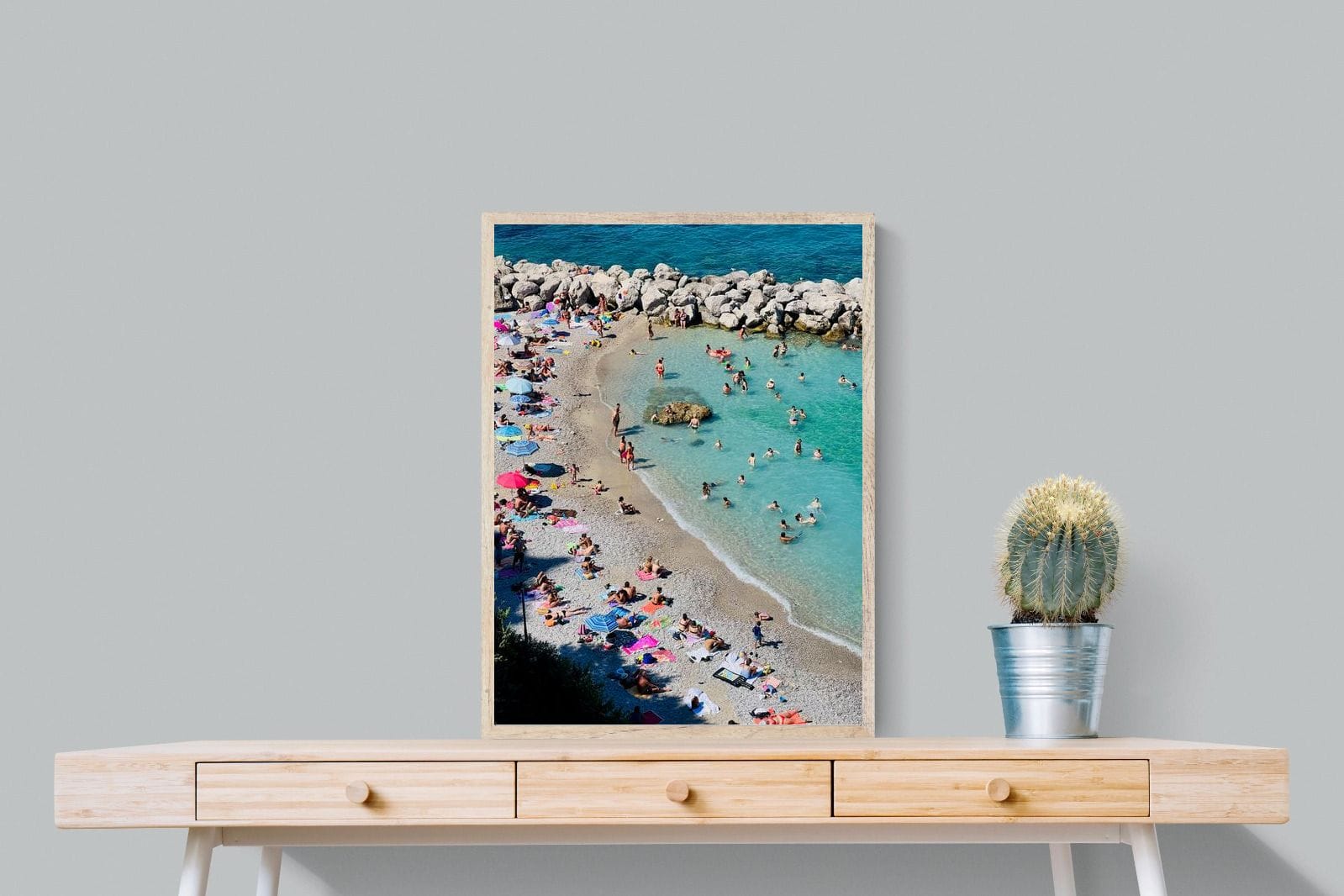 Capri Beach-Wall_Art-60 x 80cm-Mounted Canvas-Wood-Pixalot
