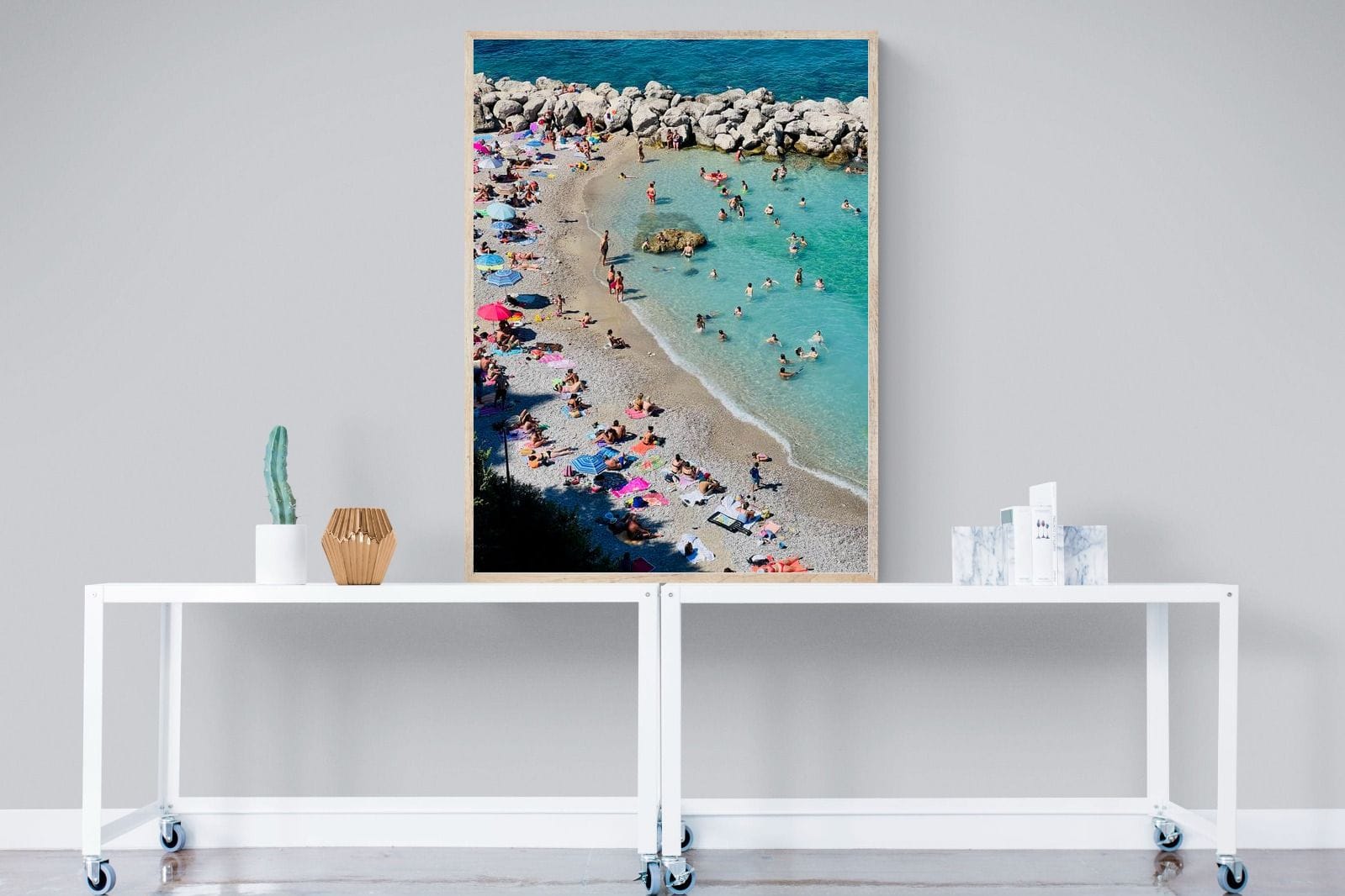 Capri Beach-Wall_Art-90 x 120cm-Mounted Canvas-Wood-Pixalot
