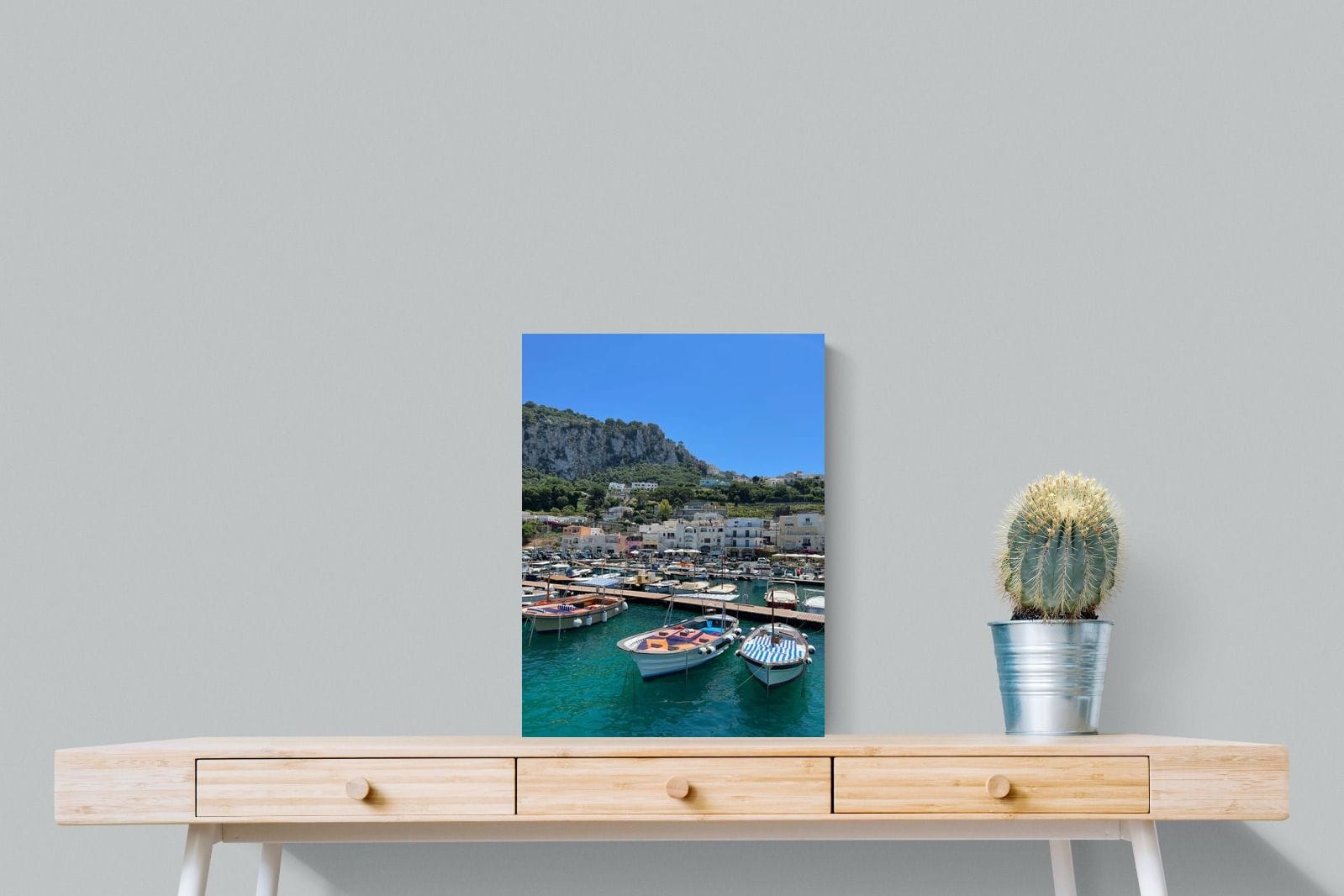 Capri Harbour-Wall_Art-45 x 60cm-Mounted Canvas-No Frame-Pixalot