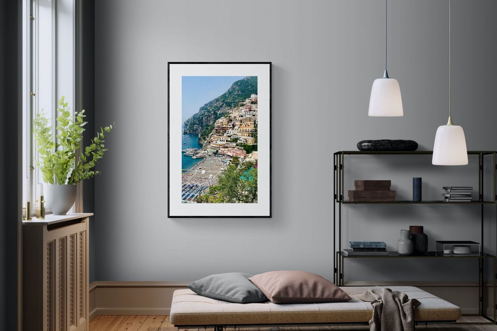 Capri-Wall_Art-100 x 150cm-Framed Print-Black-Pixalot