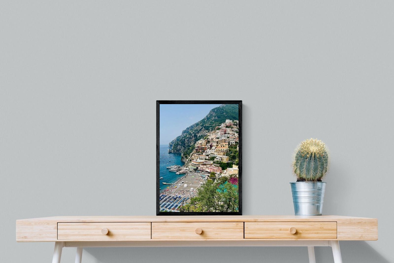 Capri-Wall_Art-45 x 60cm-Mounted Canvas-Black-Pixalot