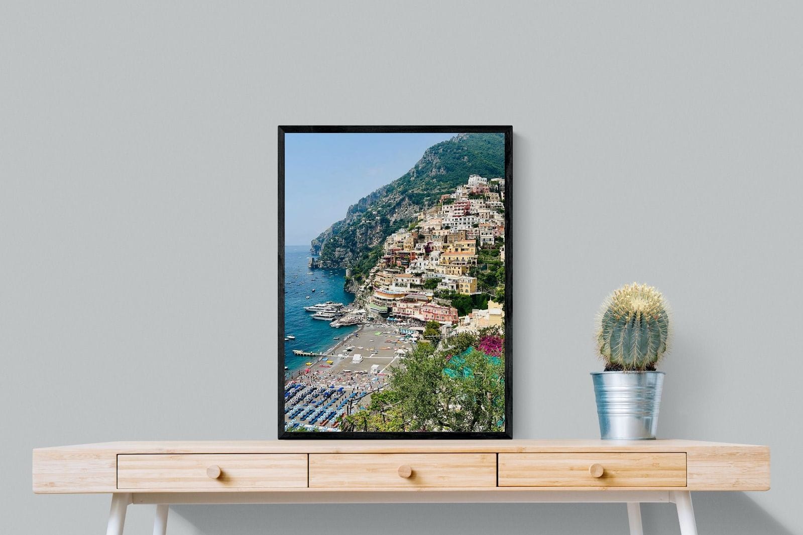 Capri-Wall_Art-60 x 80cm-Mounted Canvas-Black-Pixalot