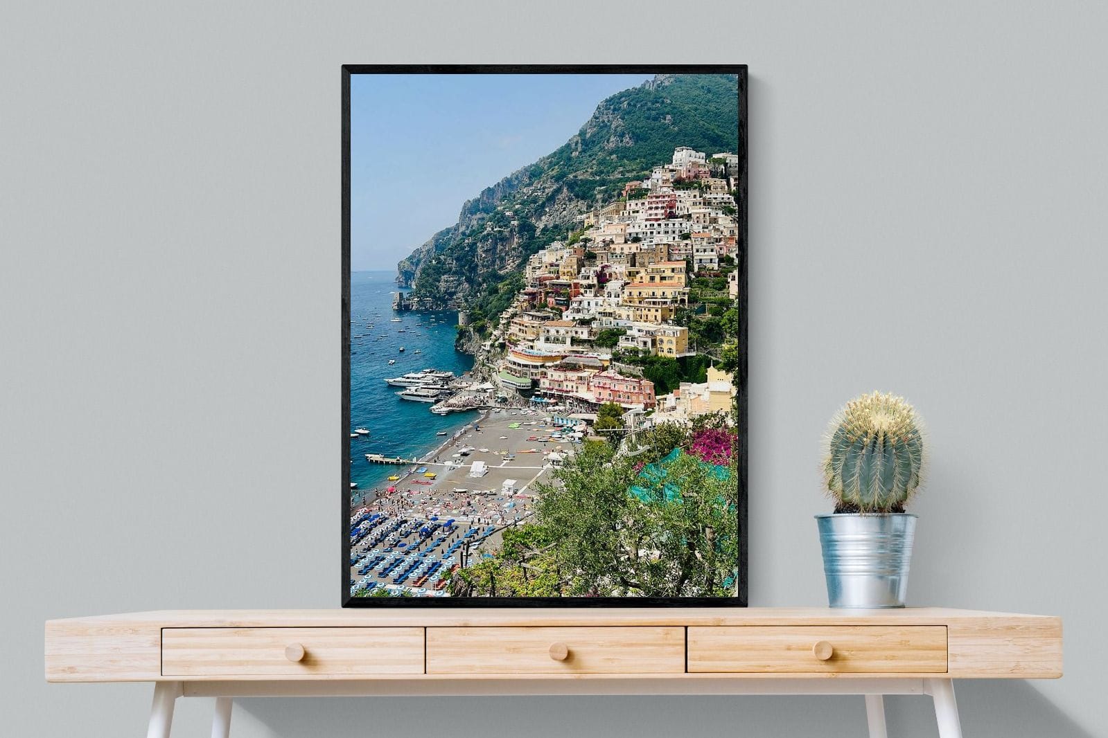 Capri-Wall_Art-75 x 100cm-Mounted Canvas-Black-Pixalot