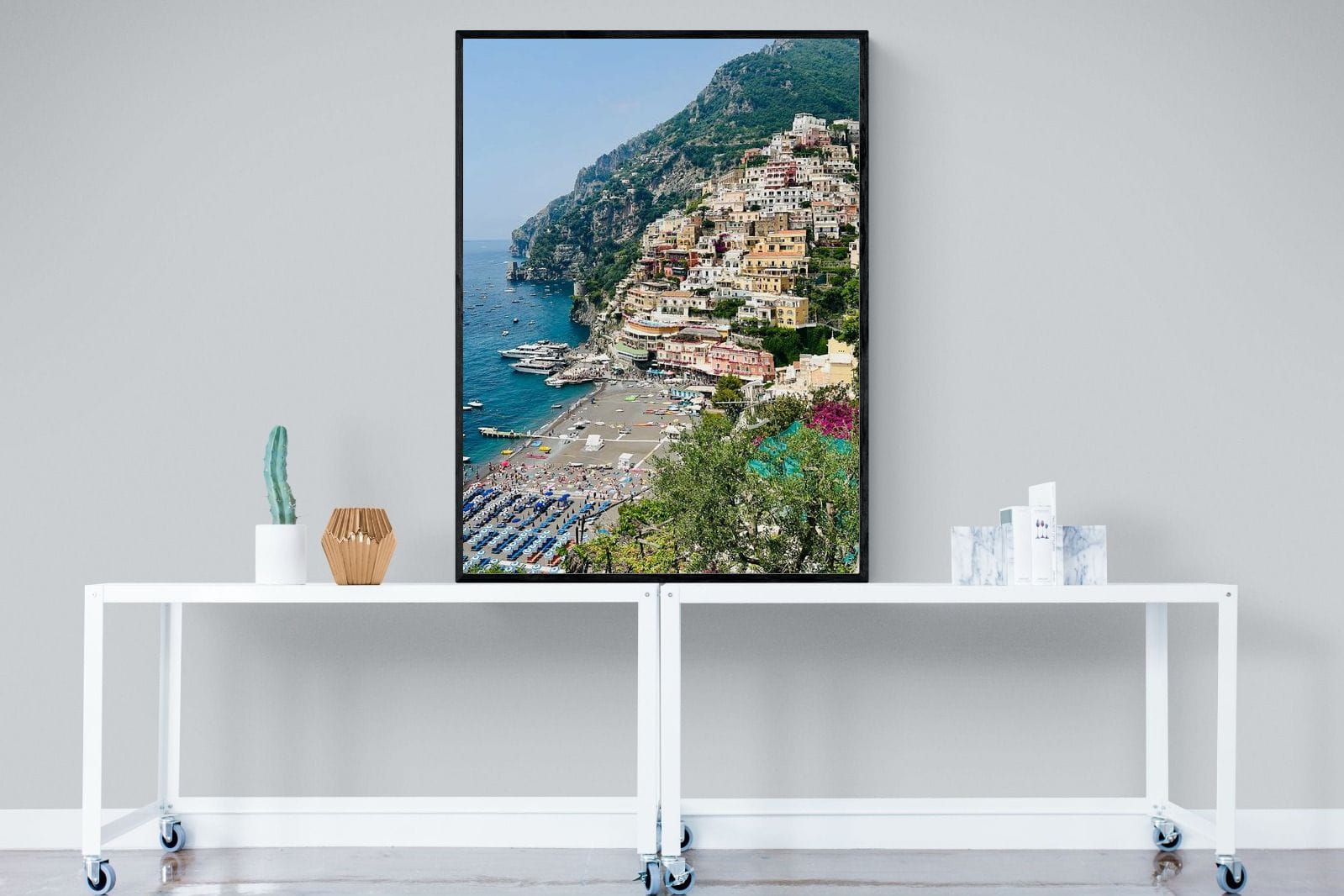 Capri-Wall_Art-90 x 120cm-Mounted Canvas-Black-Pixalot