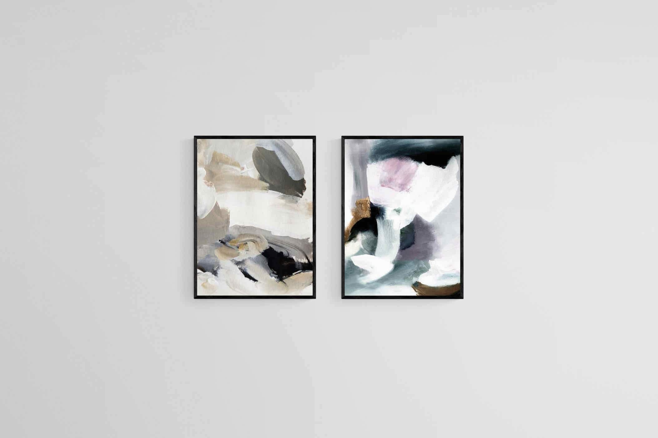 Changing Seasons Set-Wall_Art-45 x 60cm (x2)-Mounted Canvas-Black-Pixalot