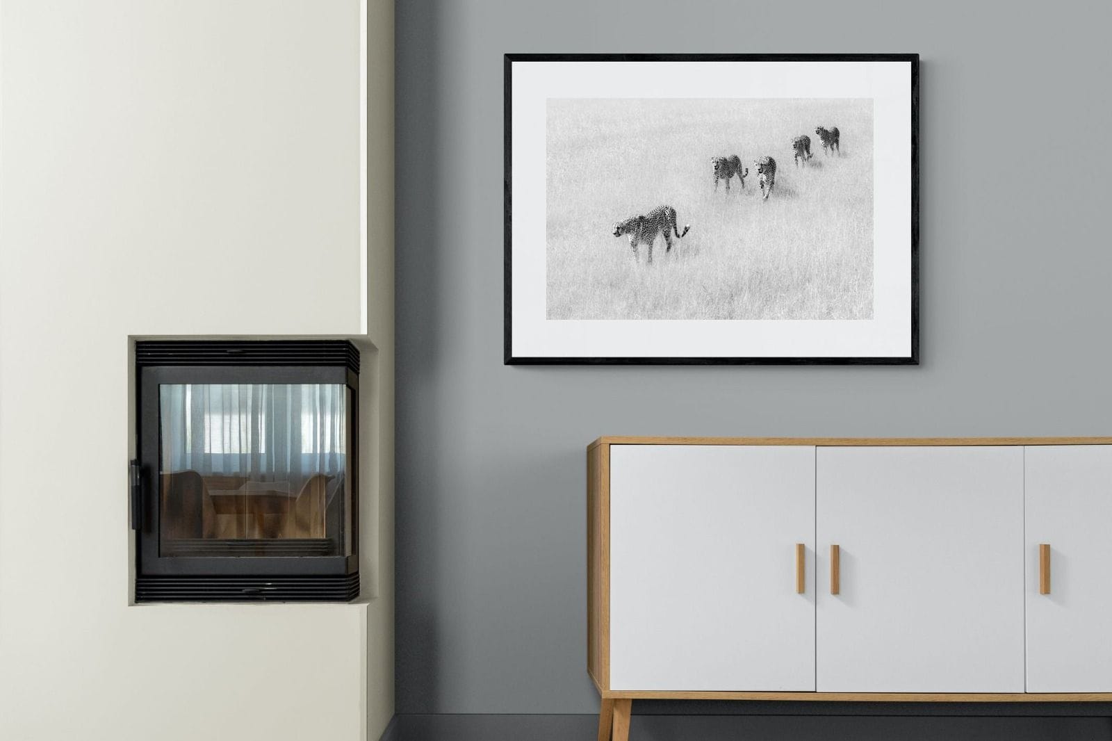 Cheetah Pride-Wall_Art-100 x 75cm-Framed Print-Black-Pixalot