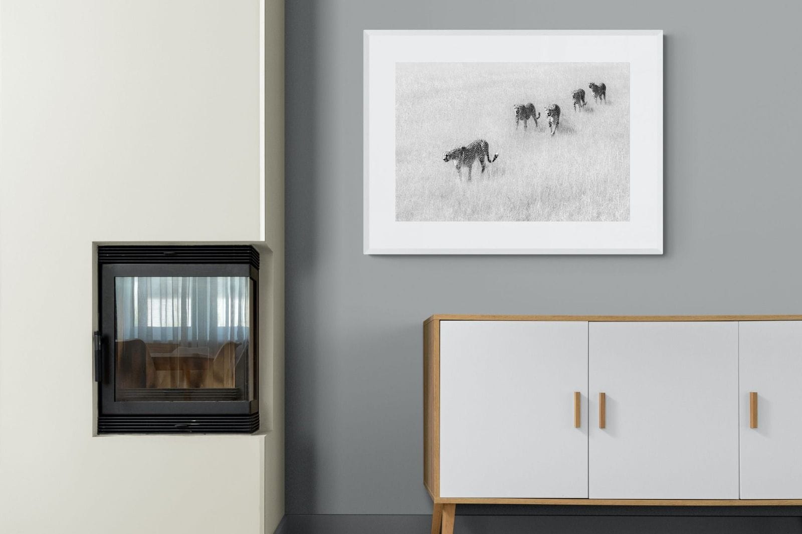 Cheetah Pride-Wall_Art-100 x 75cm-Framed Print-White-Pixalot