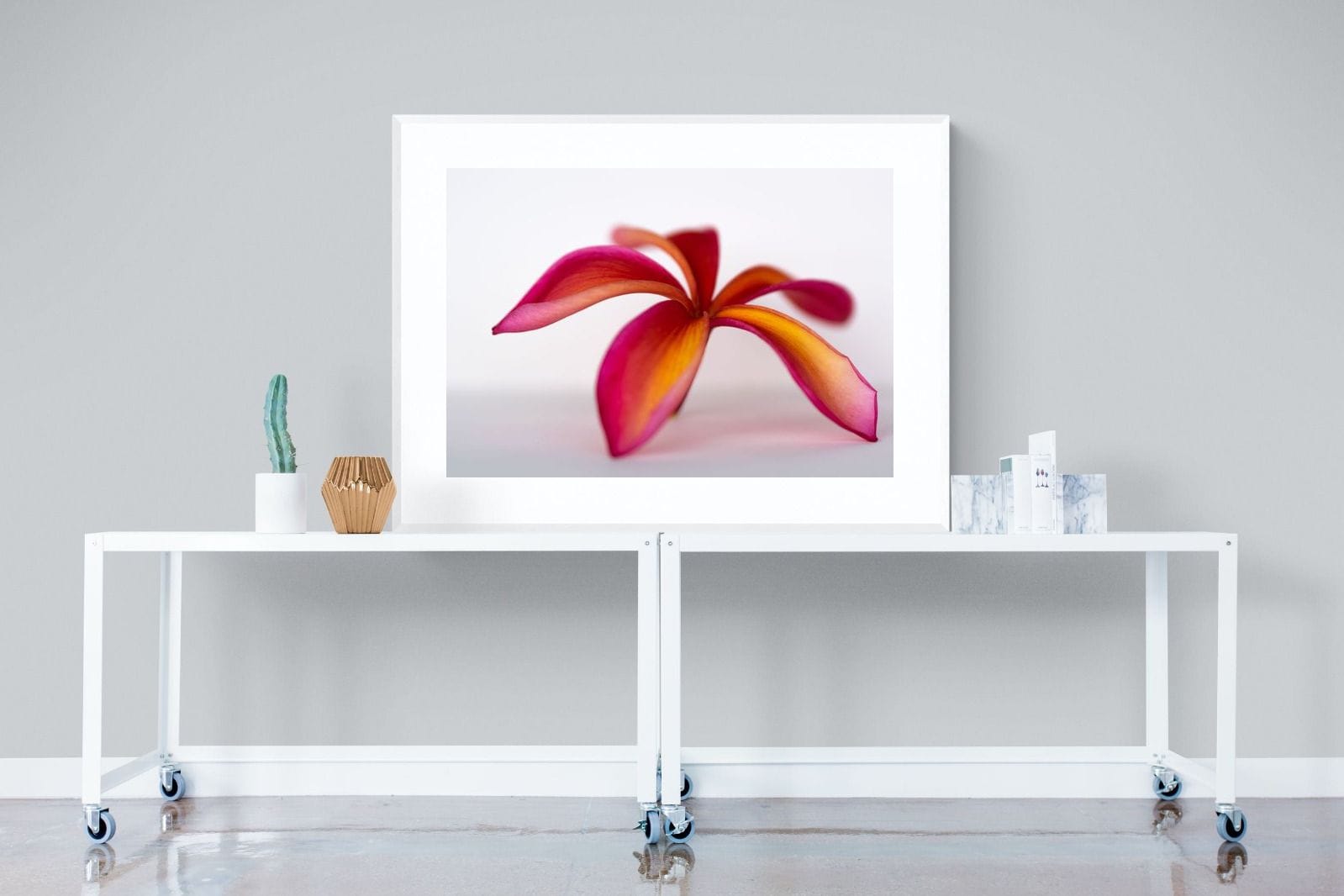 Crimson Flora-Wall_Art-120 x 90cm-Framed Print-White-Pixalot