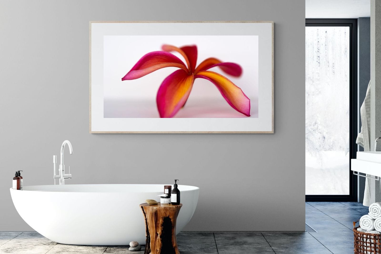 Crimson Flora-Wall_Art-180 x 110cm-Framed Print-Wood-Pixalot