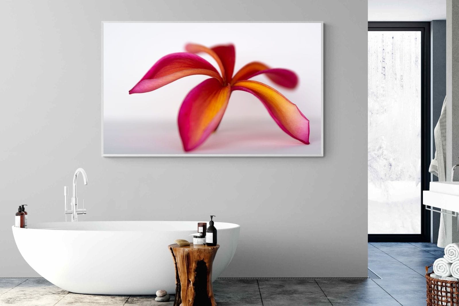 Crimson Flora-Wall_Art-180 x 110cm-Mounted Canvas-White-Pixalot