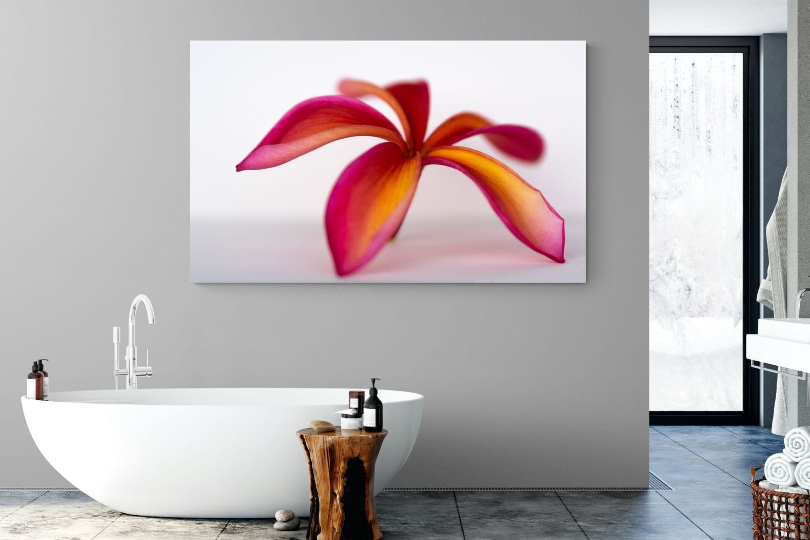 Crimson Flora-Wall_Art-180 x 110cm-Mounted Canvas-No Frame-Pixalot