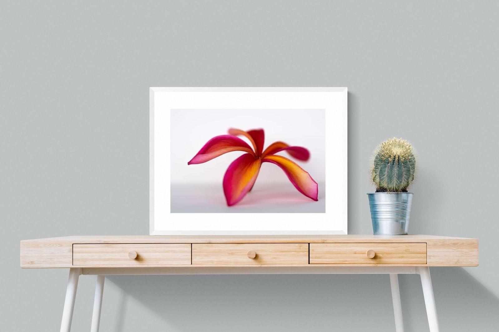 Crimson Flora-Wall_Art-80 x 60cm-Framed Print-White-Pixalot