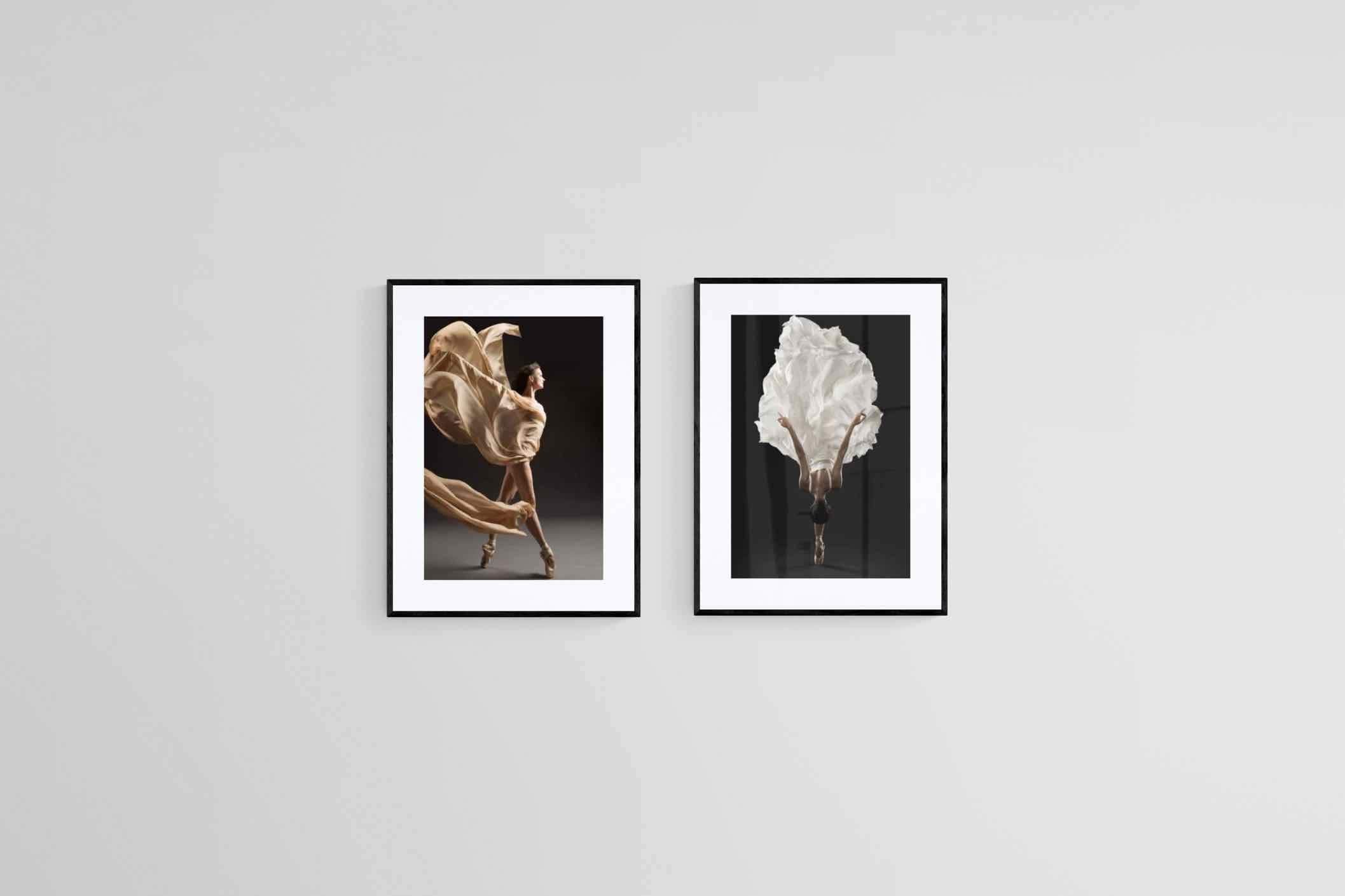Dancers Set-Wall_Art-45 x 60cm (x2)-Framed Print-Black-Pixalot