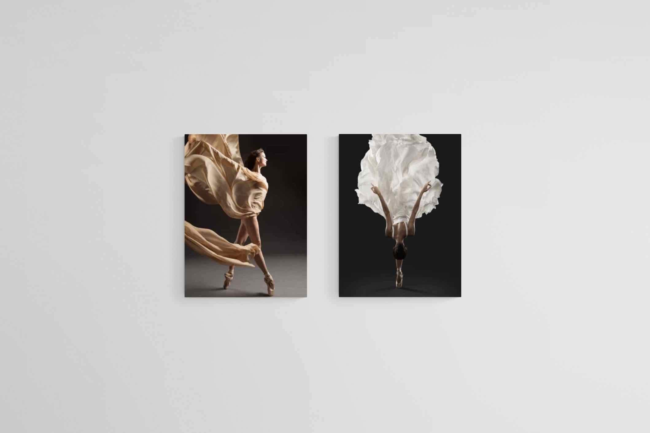 Dancers Set-Wall_Art-45 x 60cm (x2)-Mounted Canvas-No Frame-Pixalot