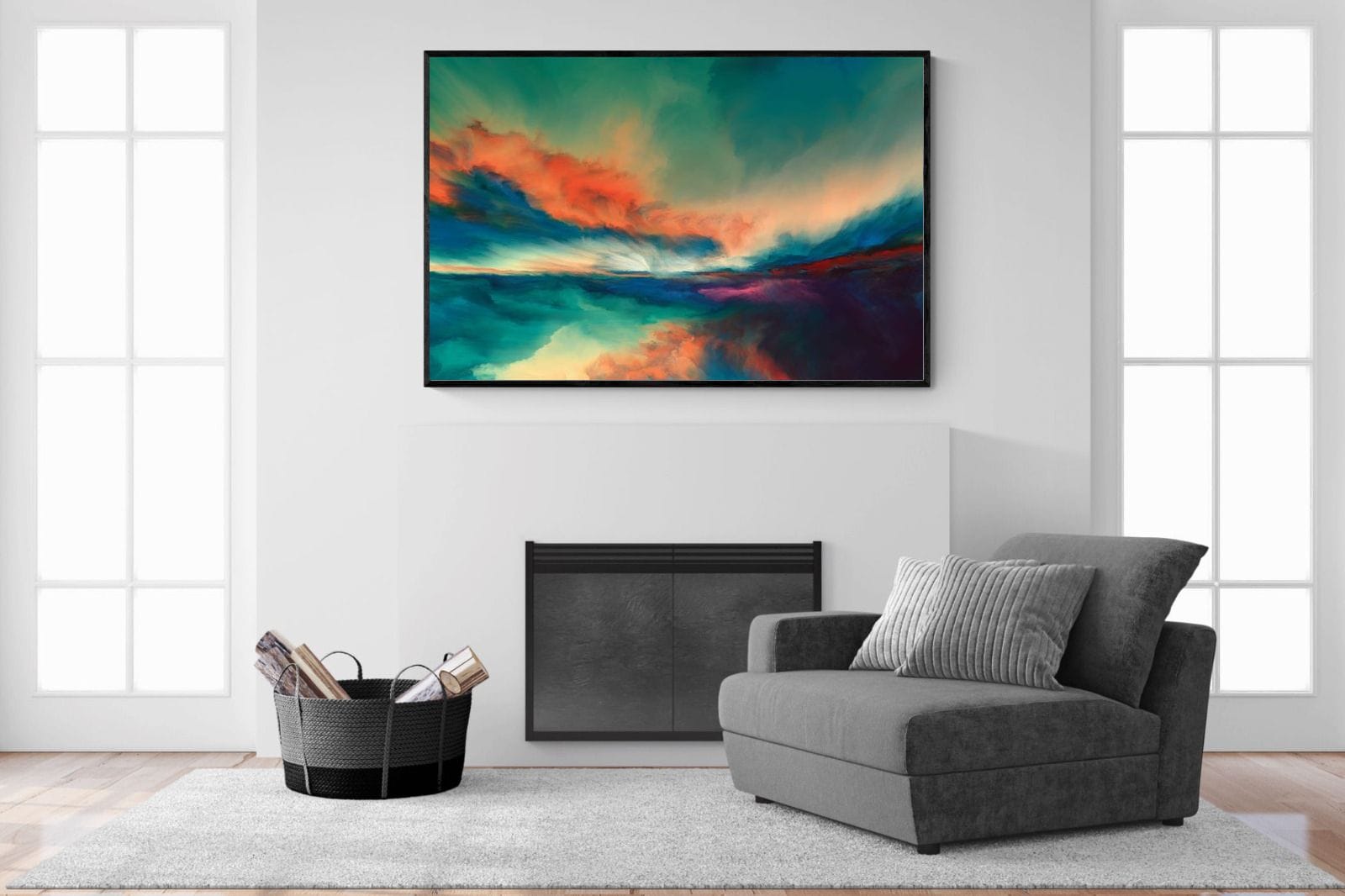Dawn of Time-Wall_Art-150 x 100cm-Mounted Canvas-Black-Pixalot