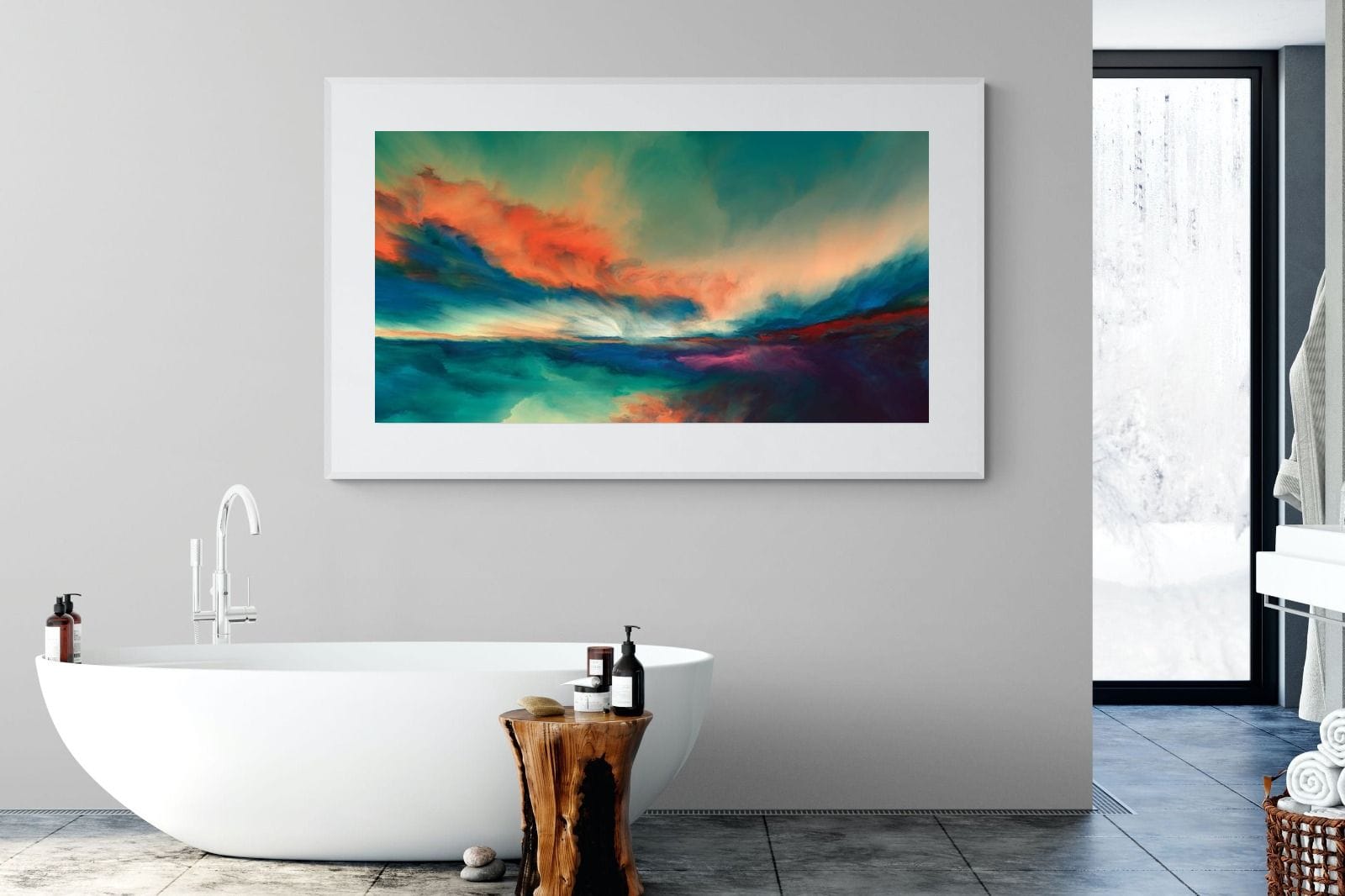 Dawn of Time-Wall_Art-180 x 110cm-Framed Print-White-Pixalot
