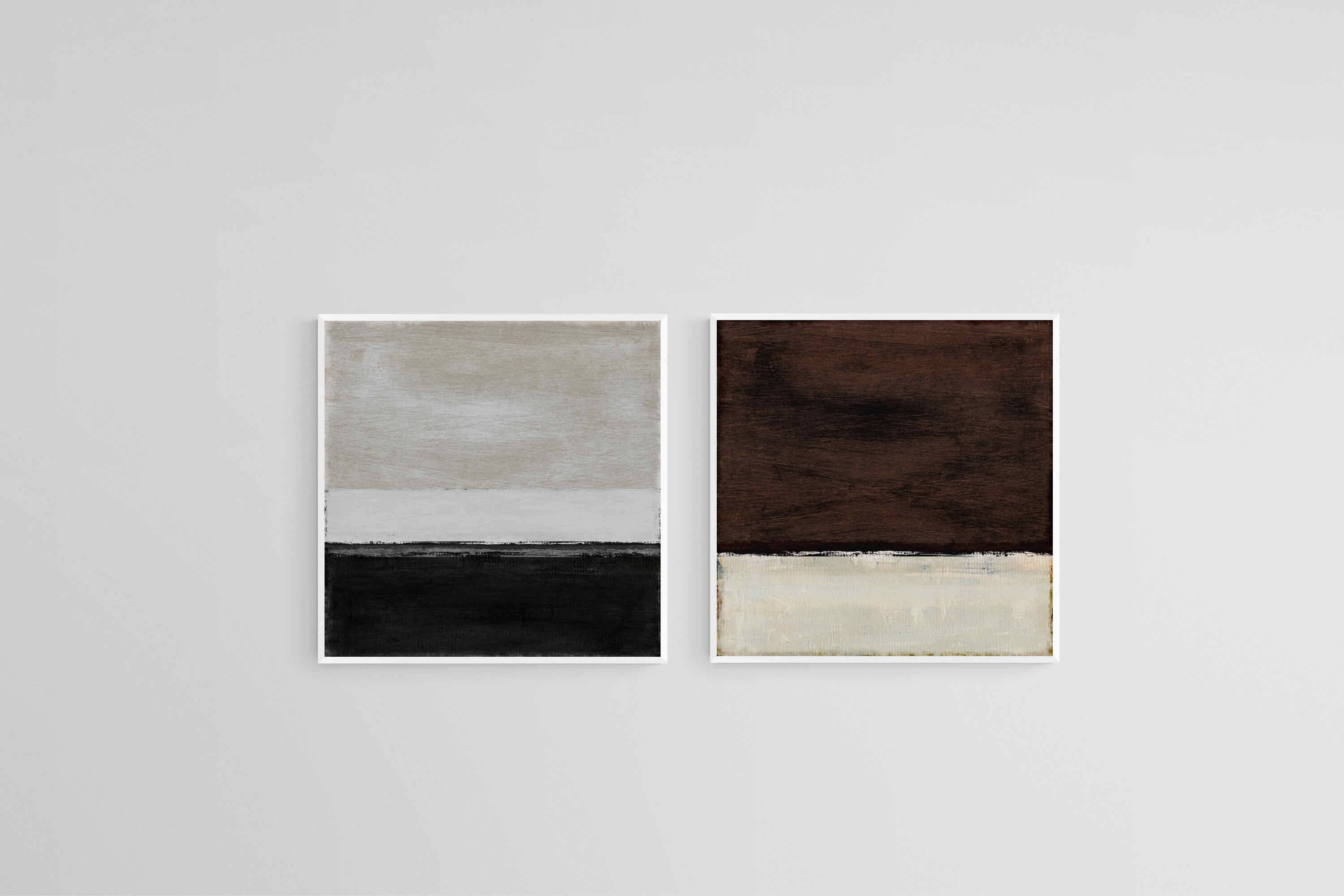 Day & Night Set-Wall_Art-50 x 50cm (x2)-Mounted Canvas-White-Pixalot