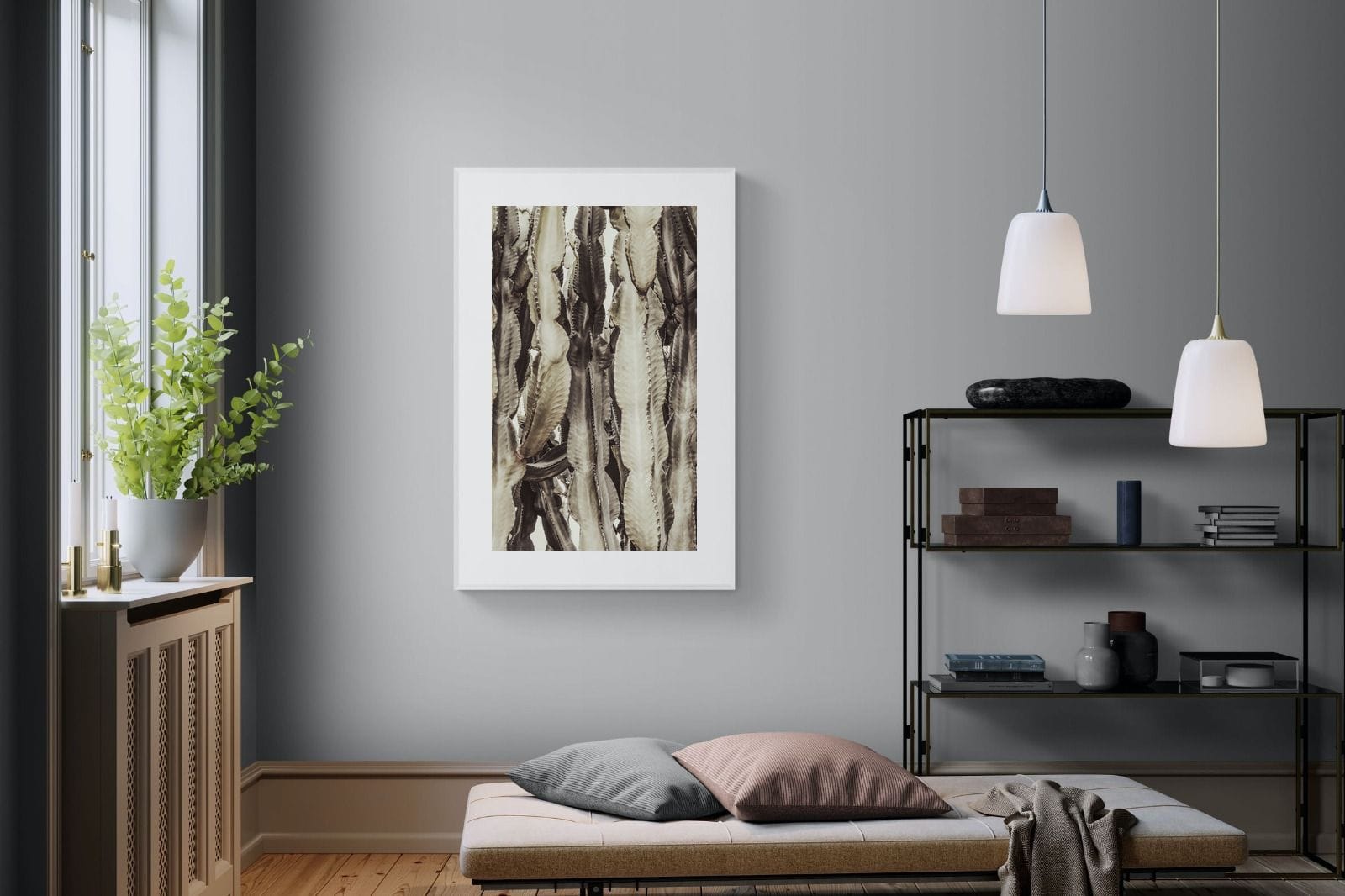Desert Foliage-Wall_Art-100 x 150cm-Framed Print-White-Pixalot