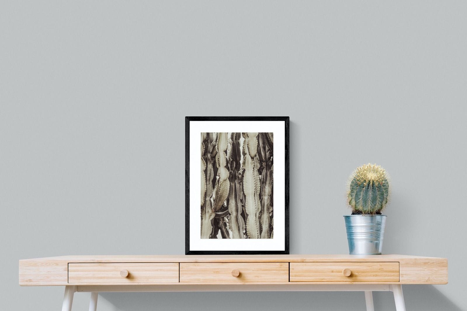 Desert Foliage-Wall_Art-45 x 60cm-Framed Print-Black-Pixalot