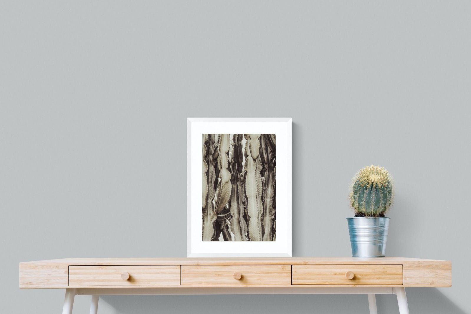Desert Foliage-Wall_Art-45 x 60cm-Framed Print-White-Pixalot