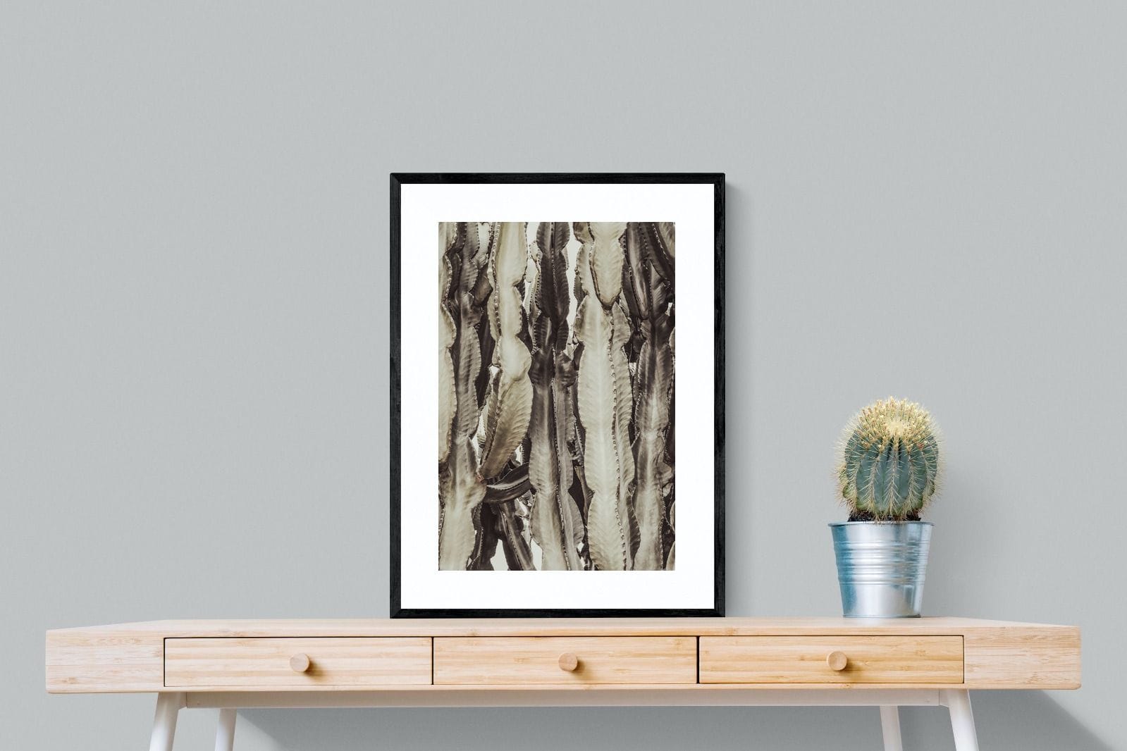 Desert Foliage-Wall_Art-60 x 80cm-Framed Print-Black-Pixalot