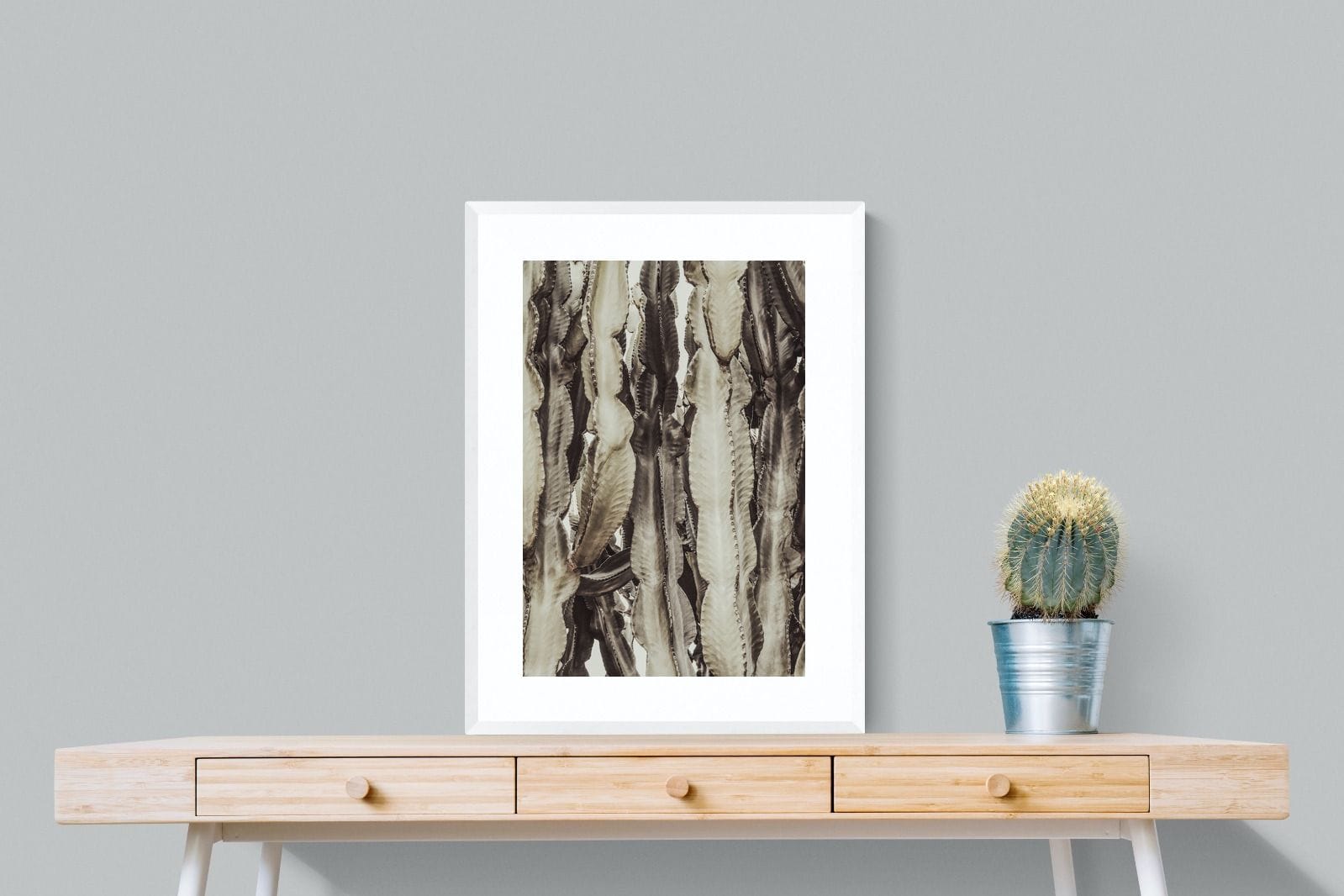 Desert Foliage-Wall_Art-60 x 80cm-Framed Print-White-Pixalot
