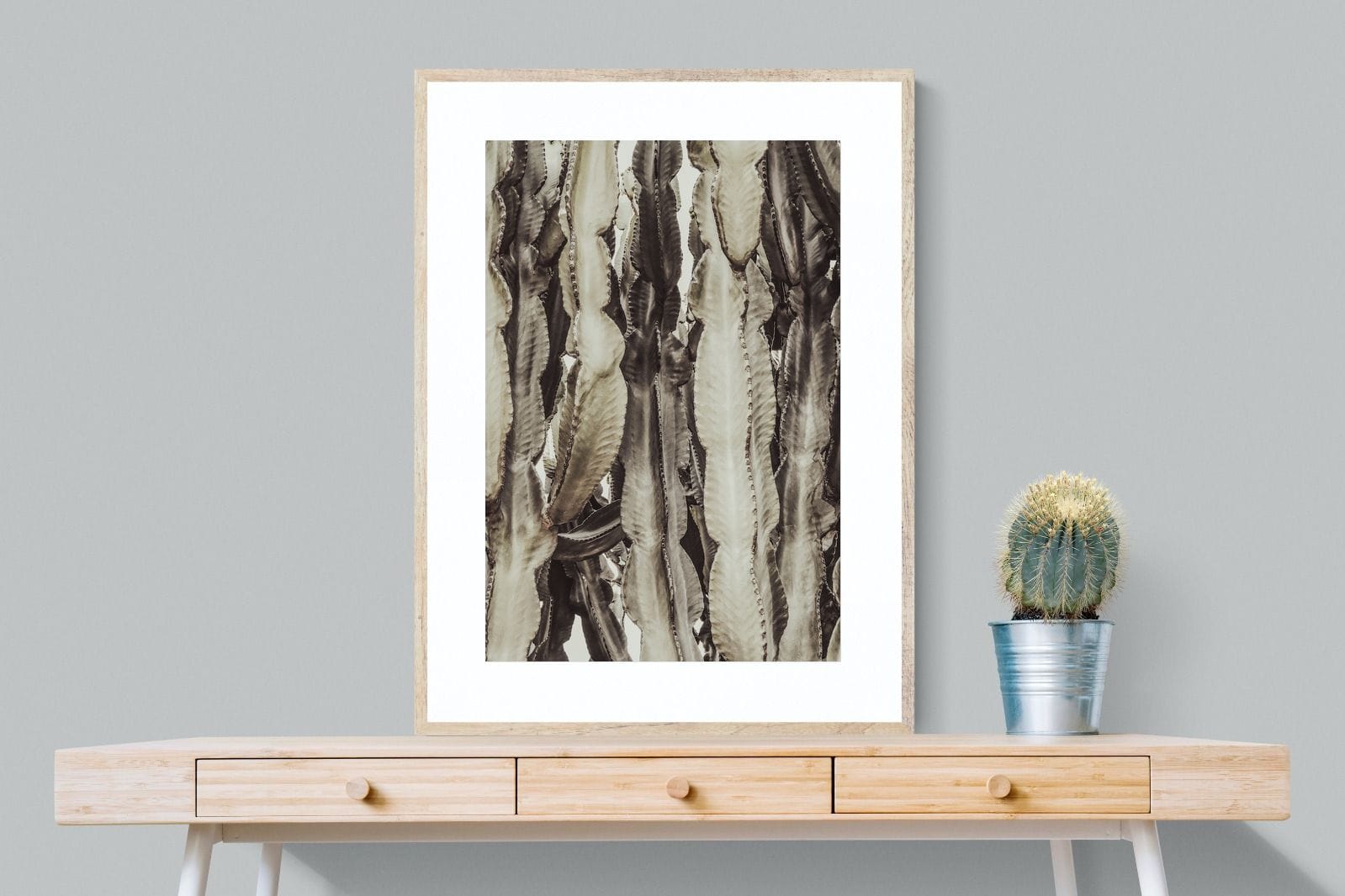 Desert Foliage-Wall_Art-75 x 100cm-Framed Print-Wood-Pixalot