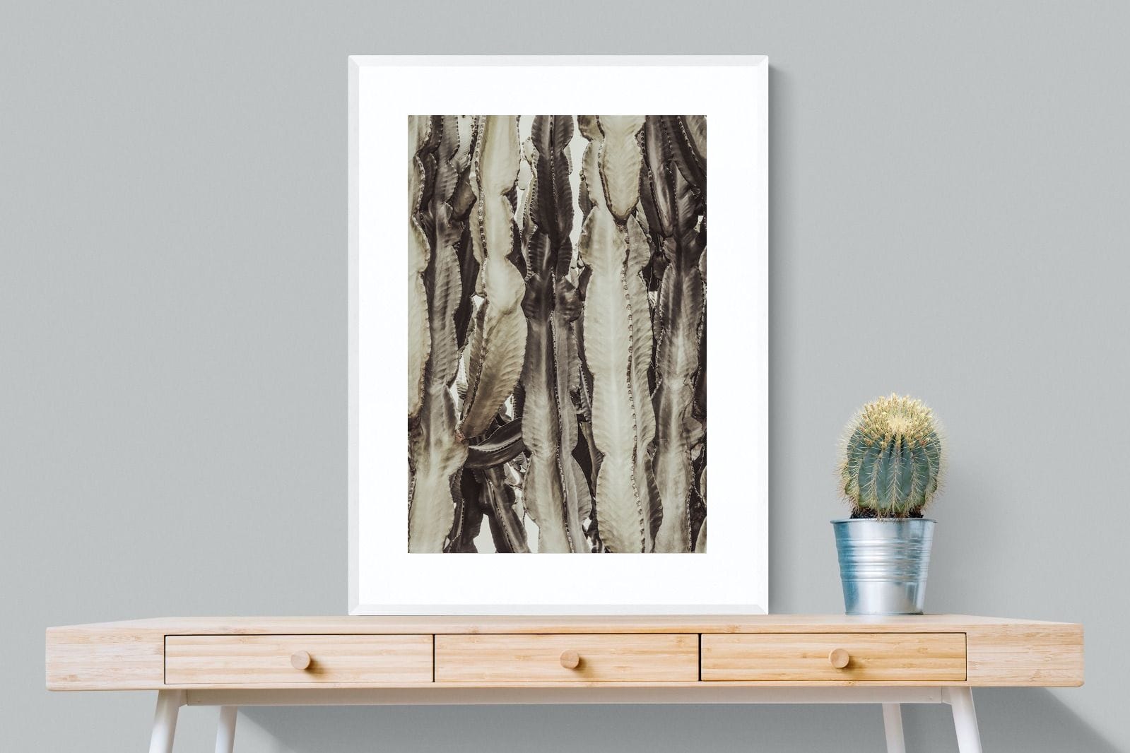 Desert Foliage-Wall_Art-75 x 100cm-Framed Print-White-Pixalot