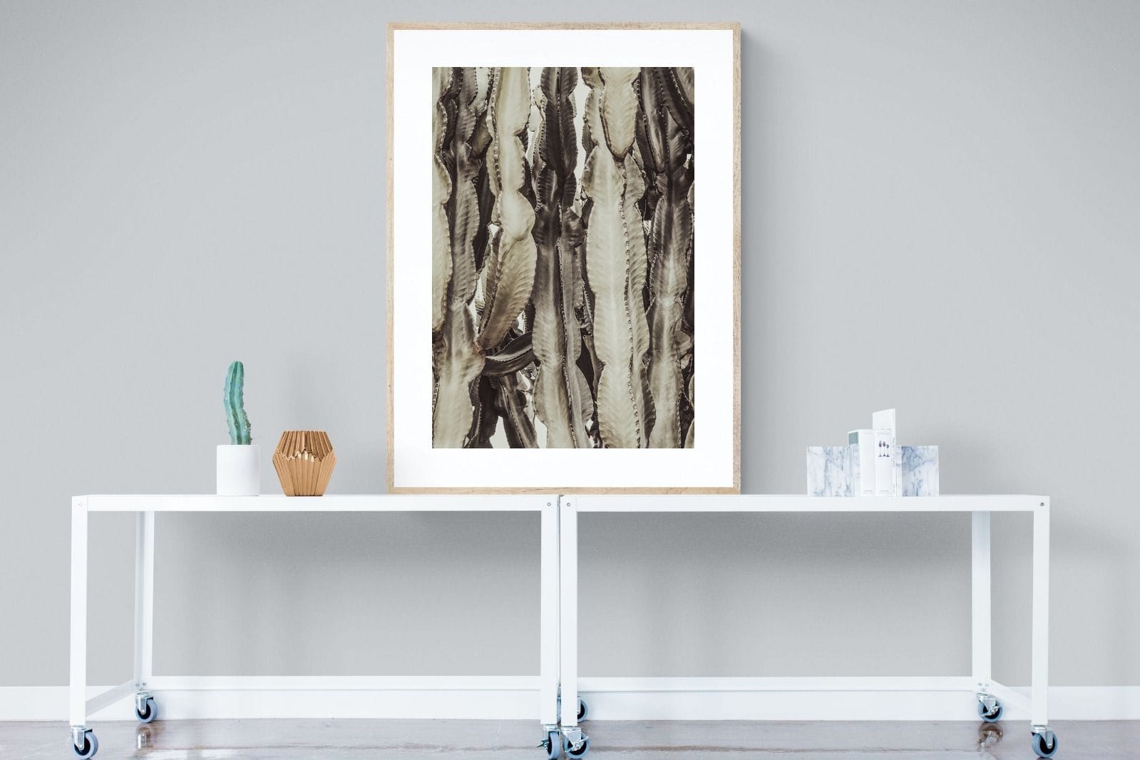 Desert Foliage-Wall_Art-90 x 120cm-Framed Print-Wood-Pixalot