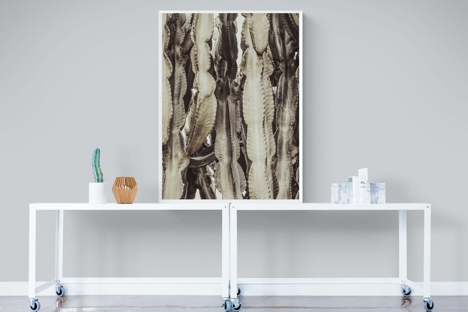 Desert Foliage-Wall_Art-90 x 120cm-Mounted Canvas-White-Pixalot
