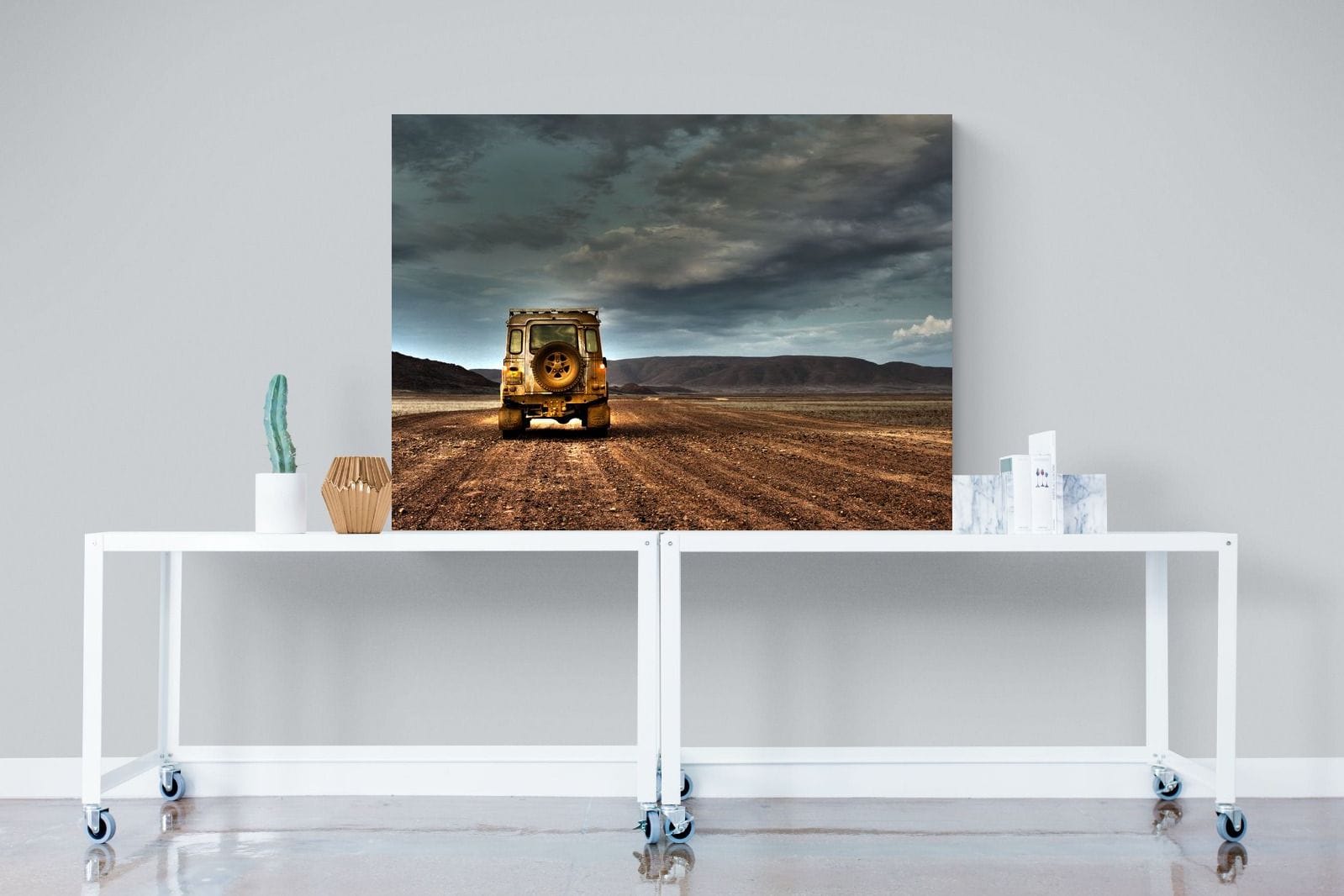 Desert Road Defender-Wall_Art-120 x 90cm-Mounted Canvas-No Frame-Pixalot