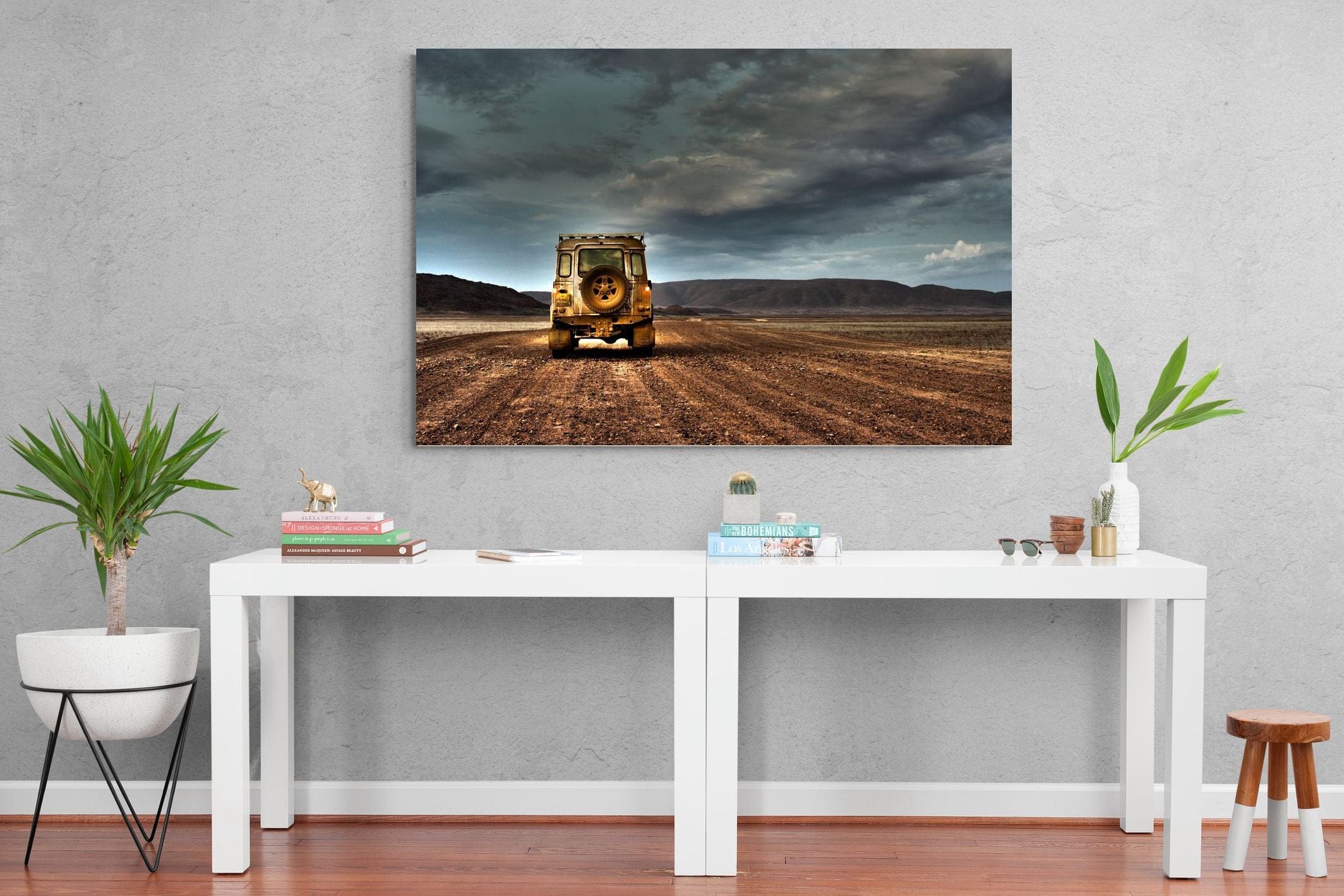 Desert Road Defender-Wall_Art-150 x 100cm-Mounted Canvas-No Frame-Pixalot