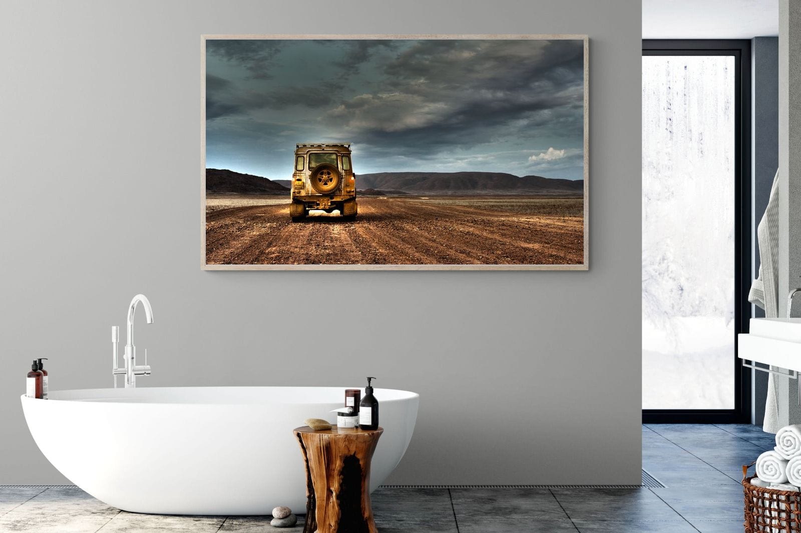 Desert Road Defender-Wall_Art-180 x 110cm-Mounted Canvas-Wood-Pixalot