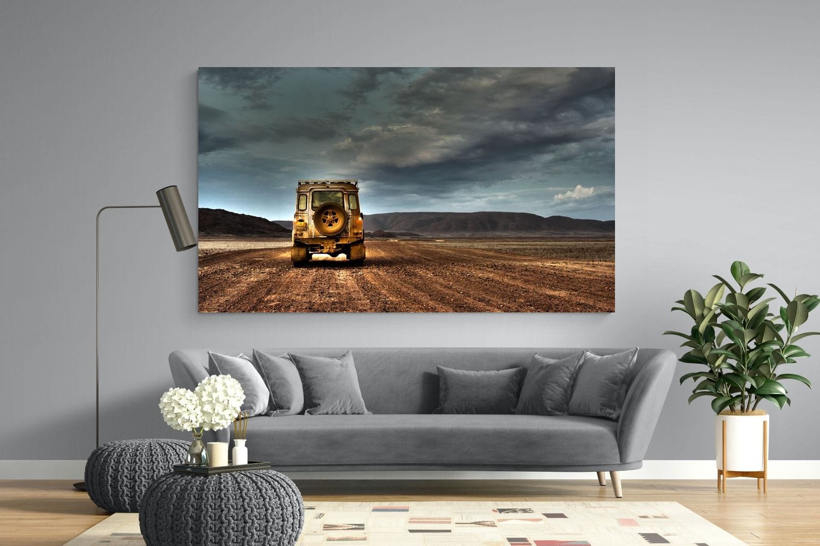 Desert Road Defender-Wall_Art-220 x 130cm-Mounted Canvas-No Frame-Pixalot