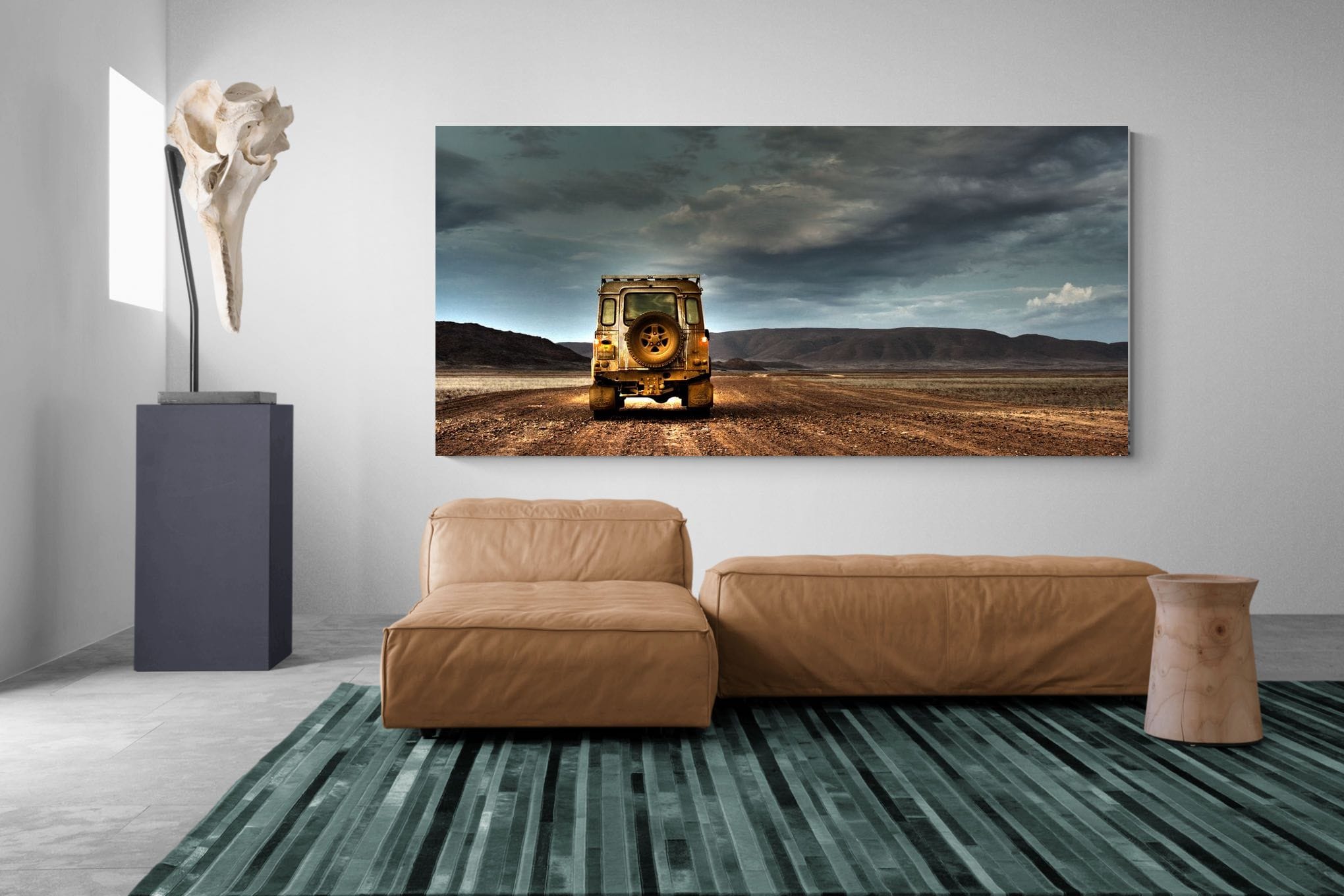 Desert Road Defender-Wall_Art-275 x 130cm-Mounted Canvas-No Frame-Pixalot