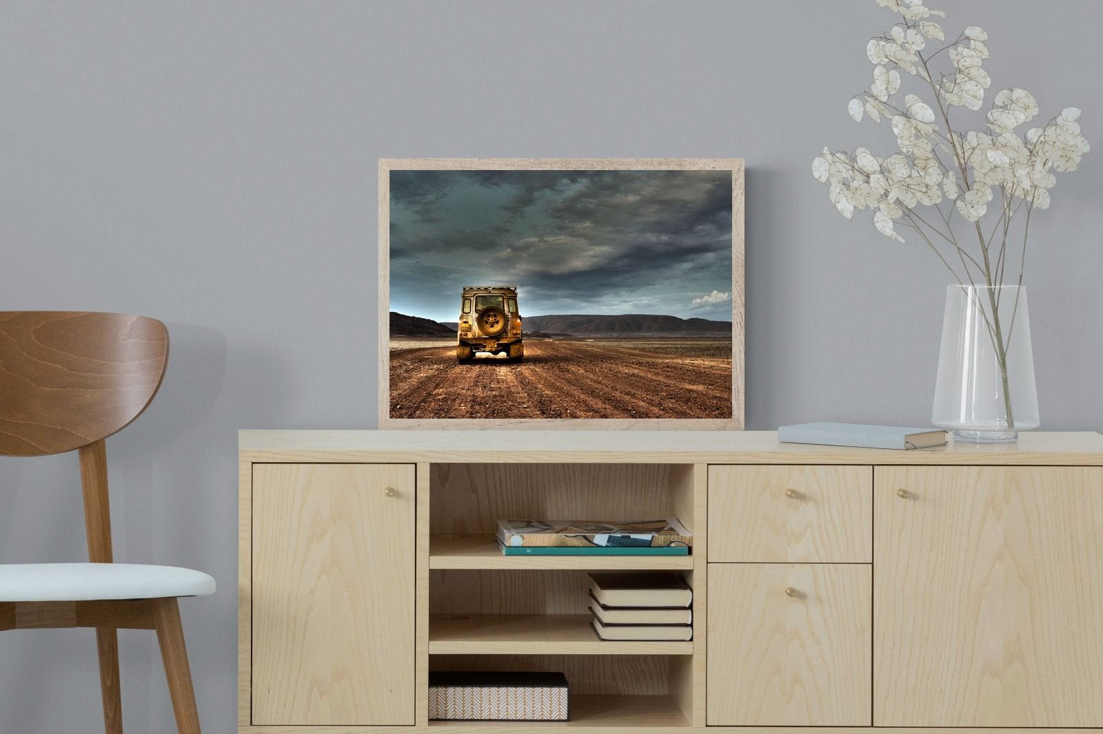 Desert Road Defender-Wall_Art-60 x 45cm-Mounted Canvas-Wood-Pixalot