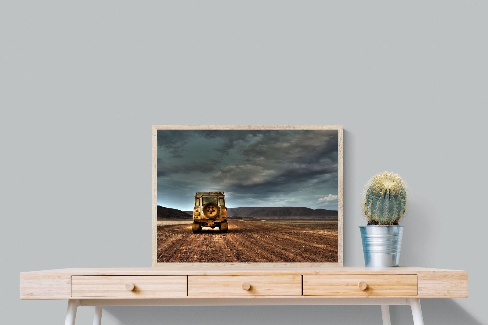 Desert Road Defender-Wall_Art-80 x 60cm-Mounted Canvas-Wood-Pixalot