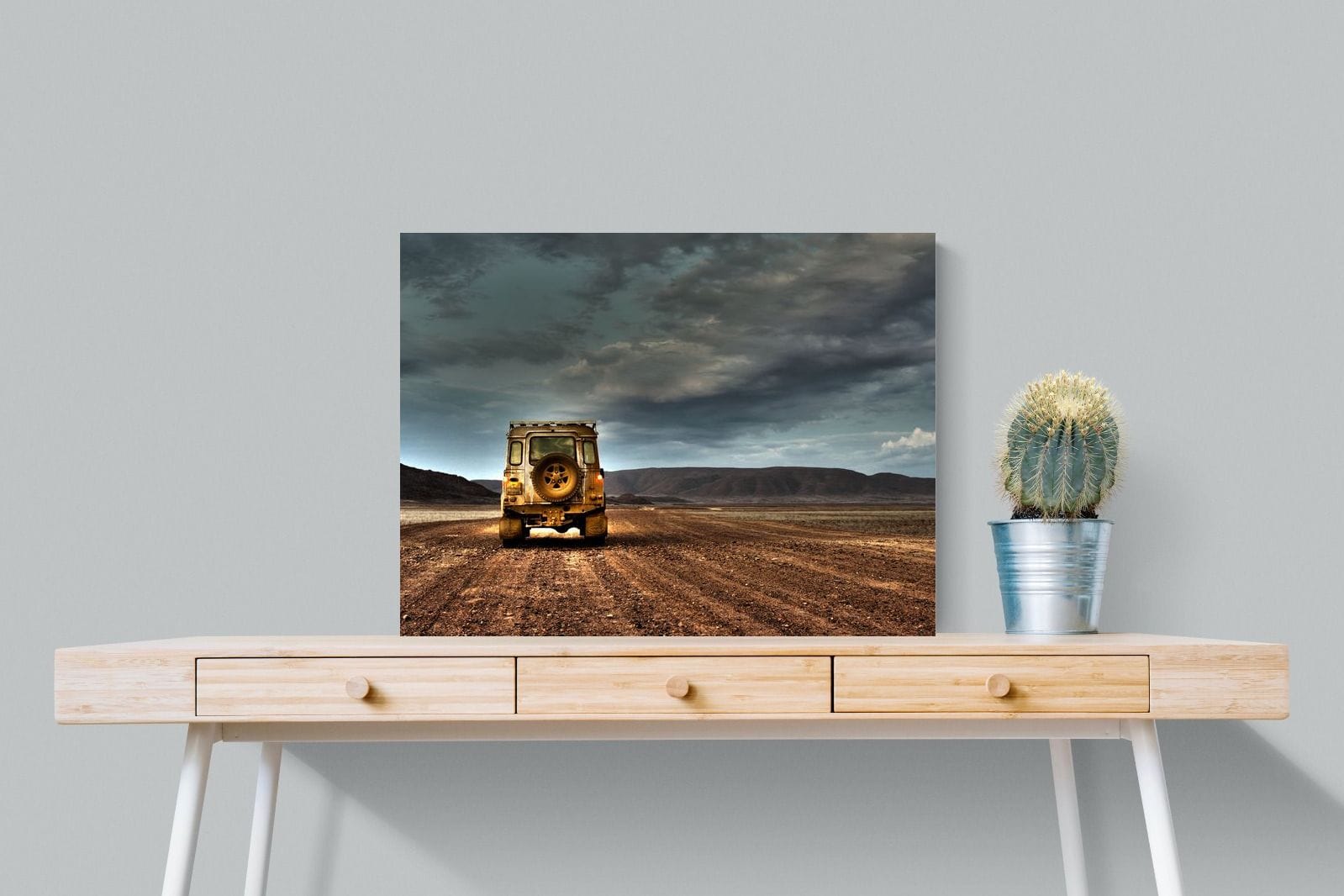 Desert Road Defender-Wall_Art-80 x 60cm-Mounted Canvas-No Frame-Pixalot