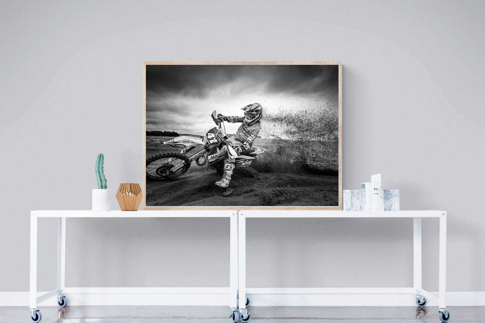 Dirt Bike-Wall_Art-120 x 90cm-Mounted Canvas-Wood-Pixalot
