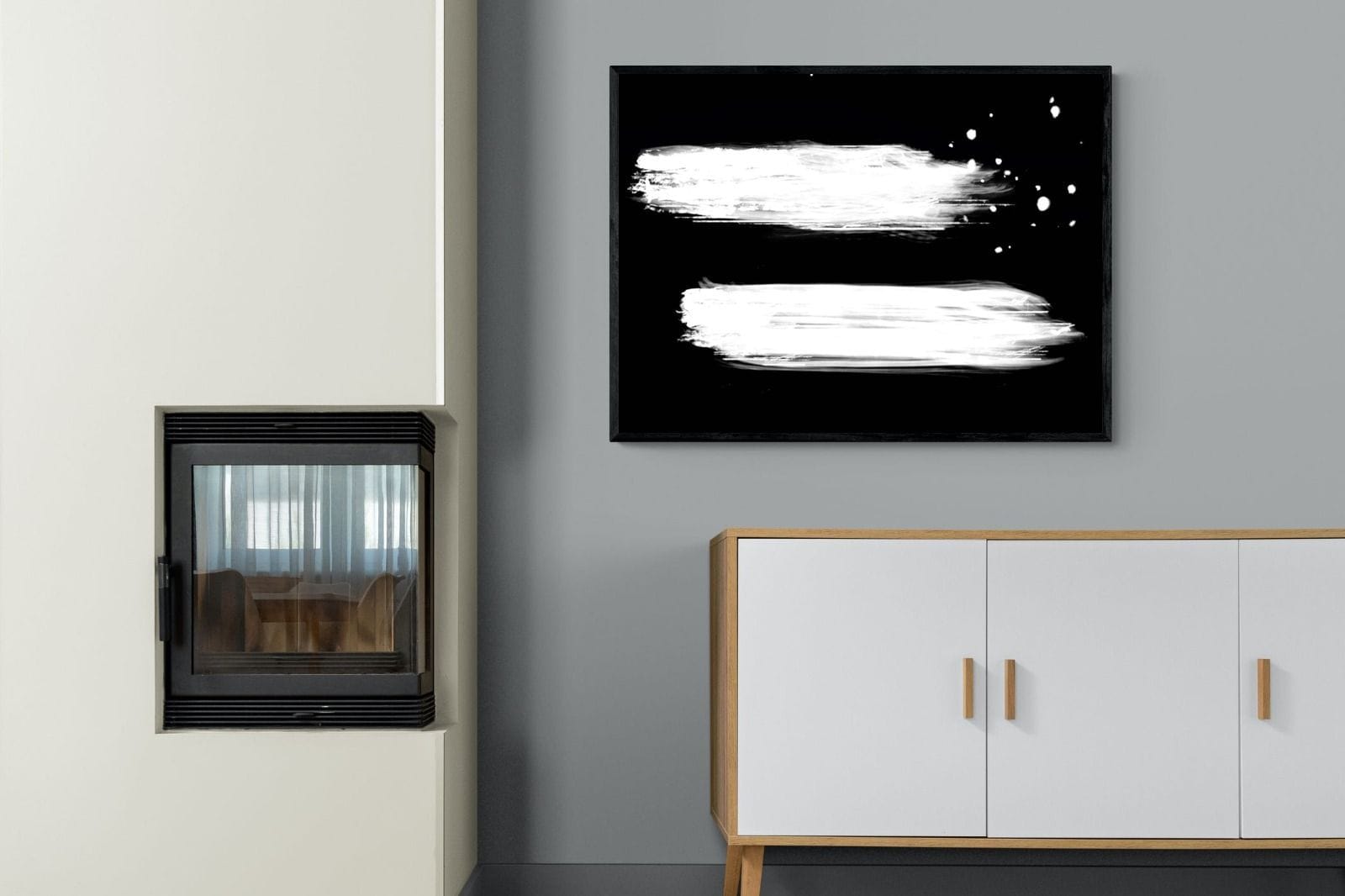 Double-Wall_Art-100 x 75cm-Mounted Canvas-Black-Pixalot