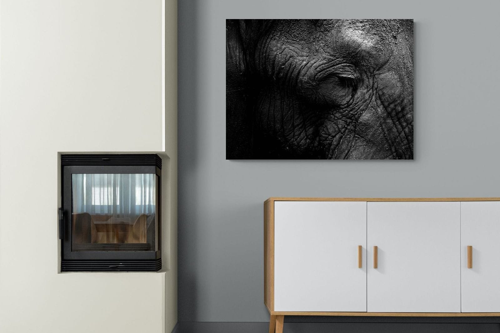 Elephant Skin-Wall_Art-100 x 75cm-Mounted Canvas-No Frame-Pixalot