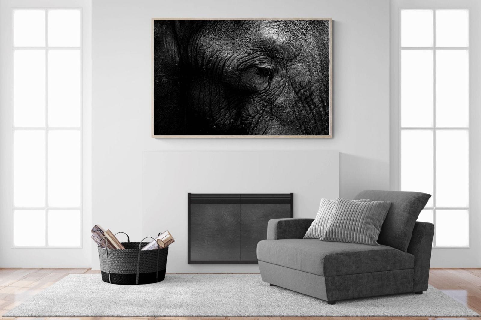 Elephant Skin-Wall_Art-150 x 100cm-Mounted Canvas-Wood-Pixalot