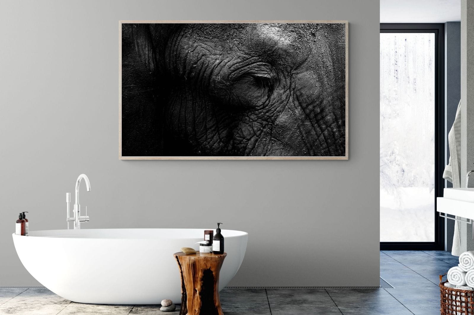 Elephant Skin-Wall_Art-180 x 110cm-Mounted Canvas-Wood-Pixalot