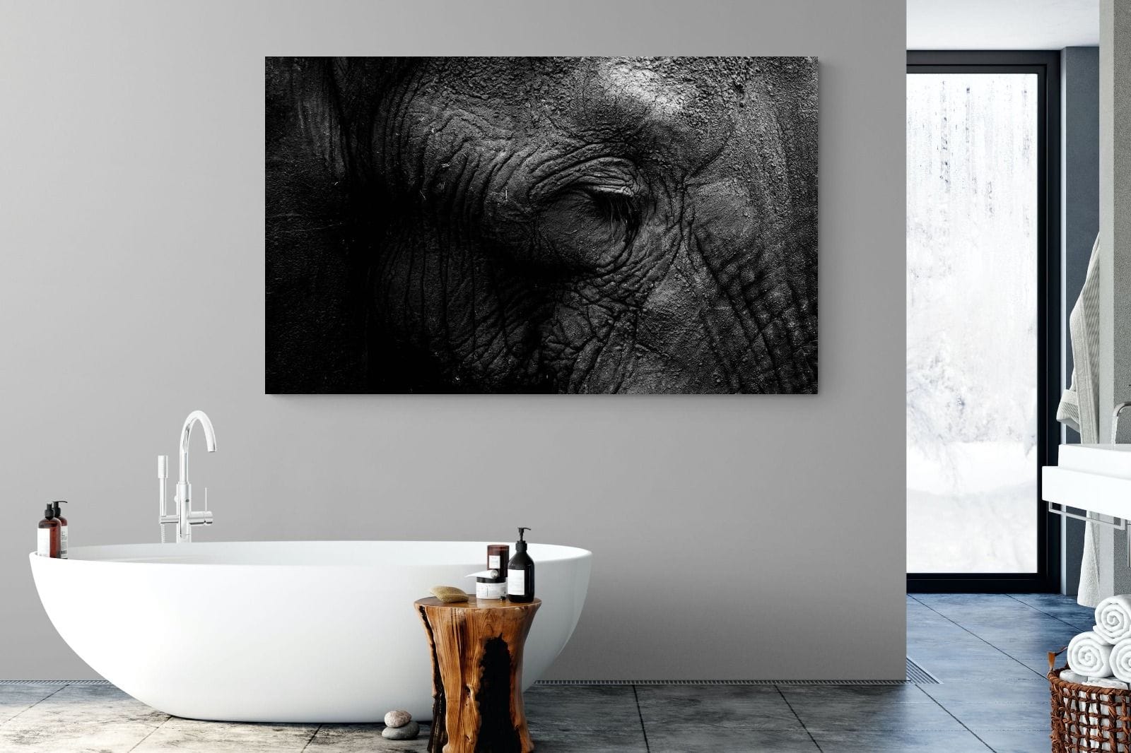 Elephant Skin-Wall_Art-180 x 110cm-Mounted Canvas-No Frame-Pixalot