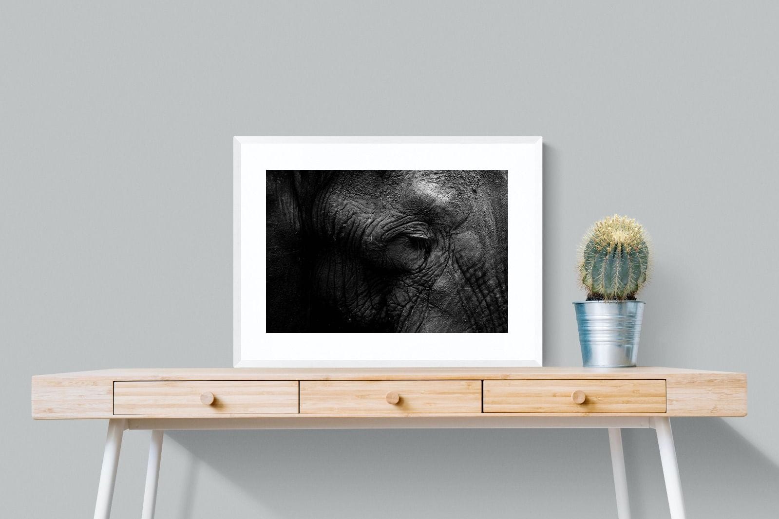 Elephant Skin-Wall_Art-80 x 60cm-Framed Print-White-Pixalot