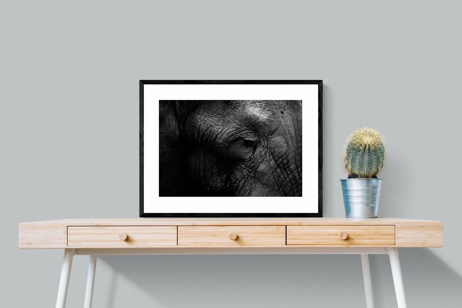 Elephant Skin-Wall_Art-80 x 60cm-Framed Print-Black-Pixalot