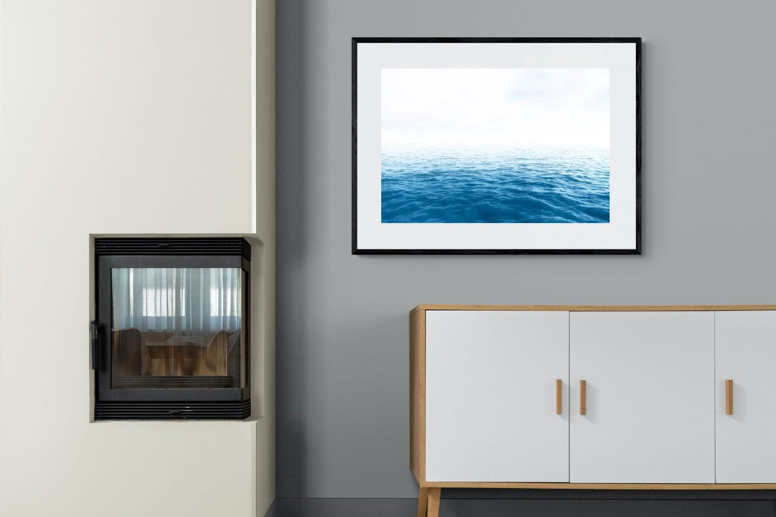 Endless Ocean-Wall_Art-100 x 75cm-Framed Print-Black-Pixalot