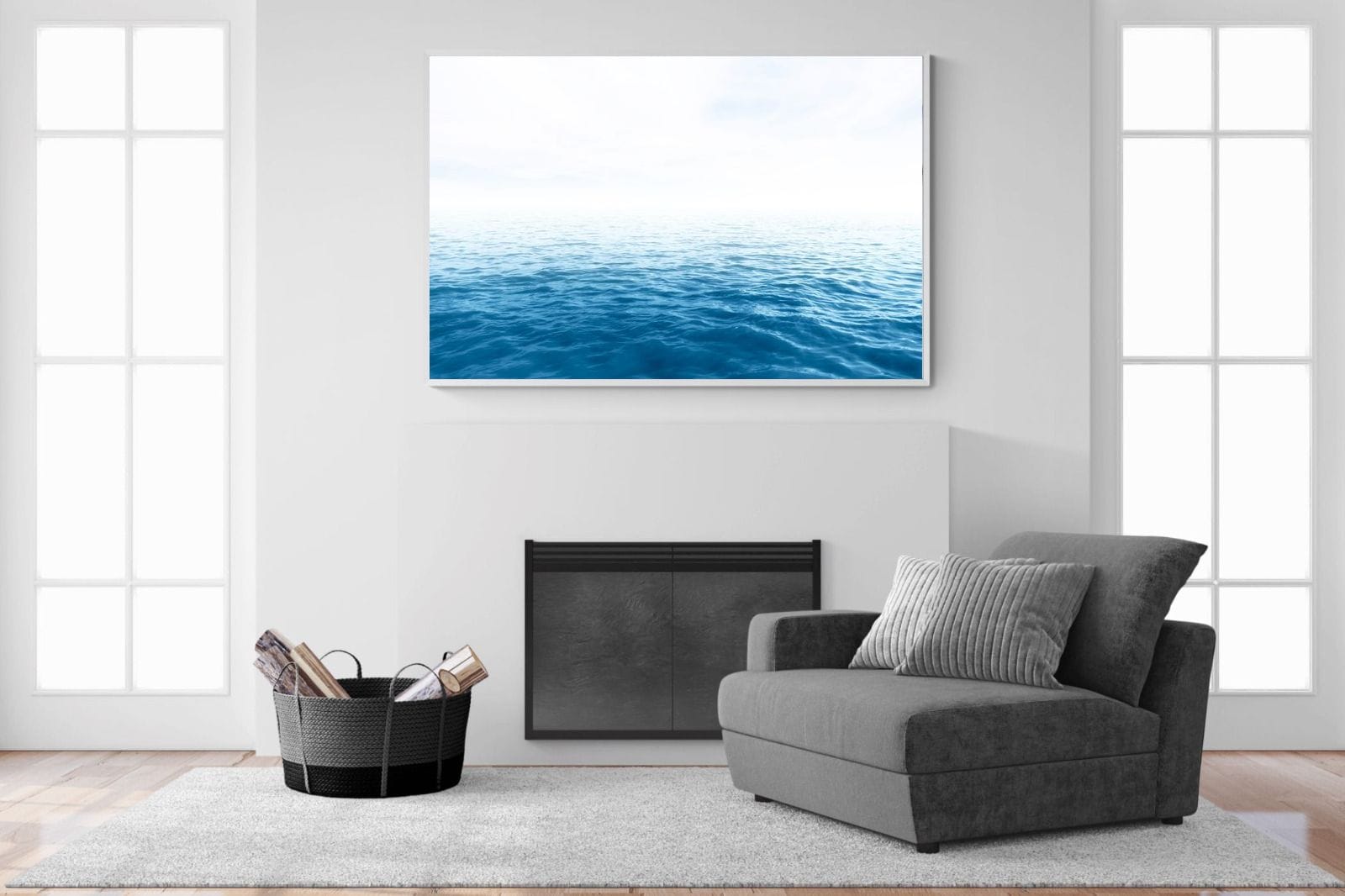 Endless Ocean-Wall_Art-150 x 100cm-Mounted Canvas-White-Pixalot