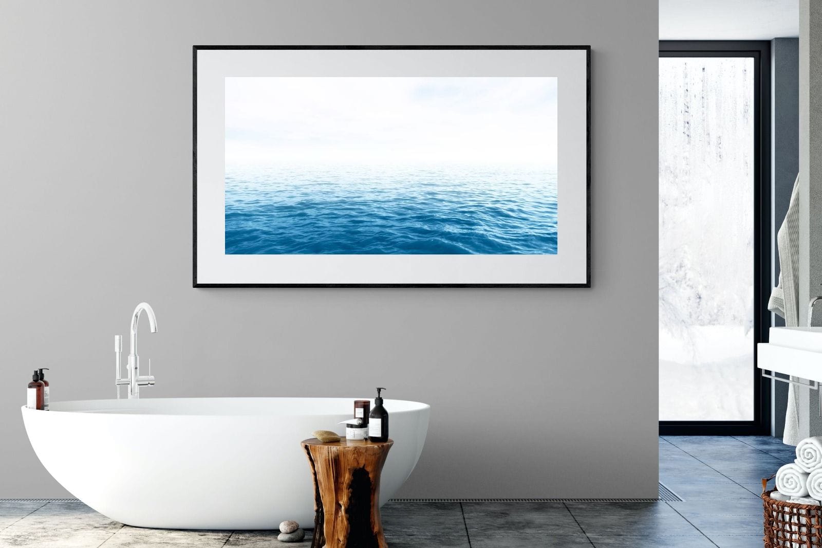 Endless Ocean-Wall_Art-180 x 110cm-Framed Print-Black-Pixalot